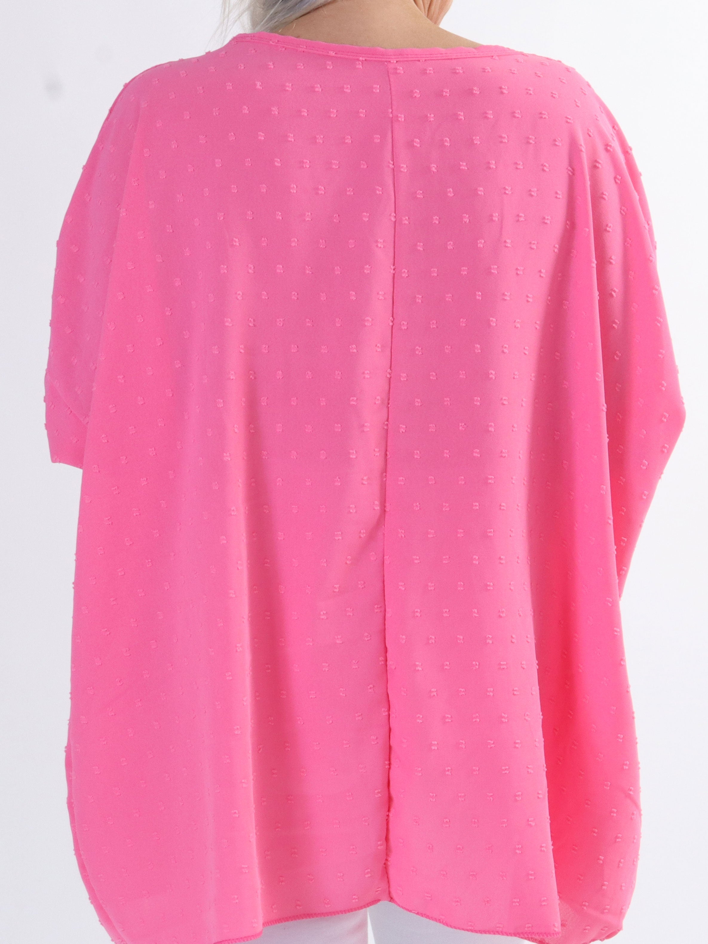 Mileah - Söt plus size blus med prickiga detaljer