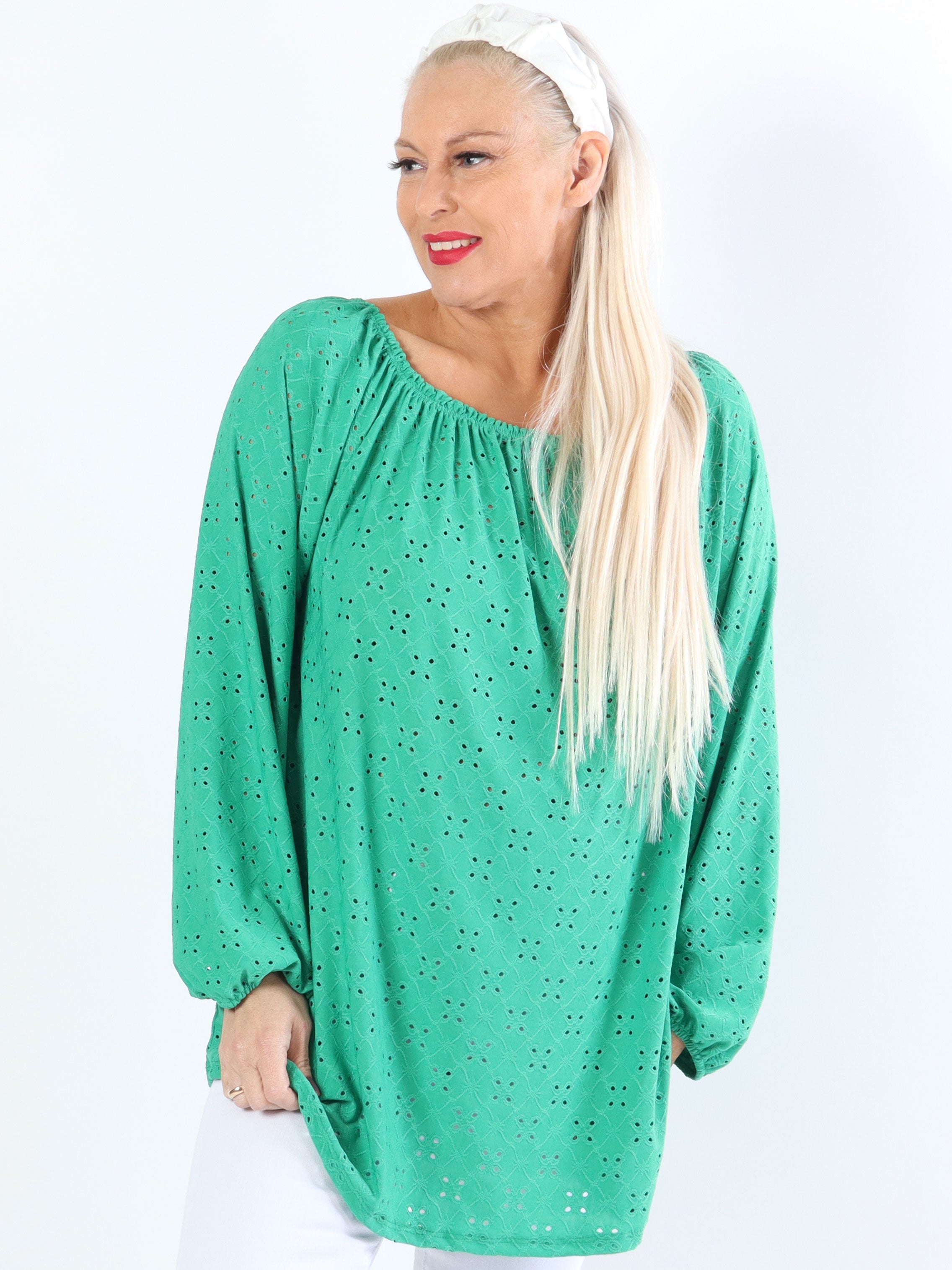 Mimi - Söt mjuk plus size tunika med broderier