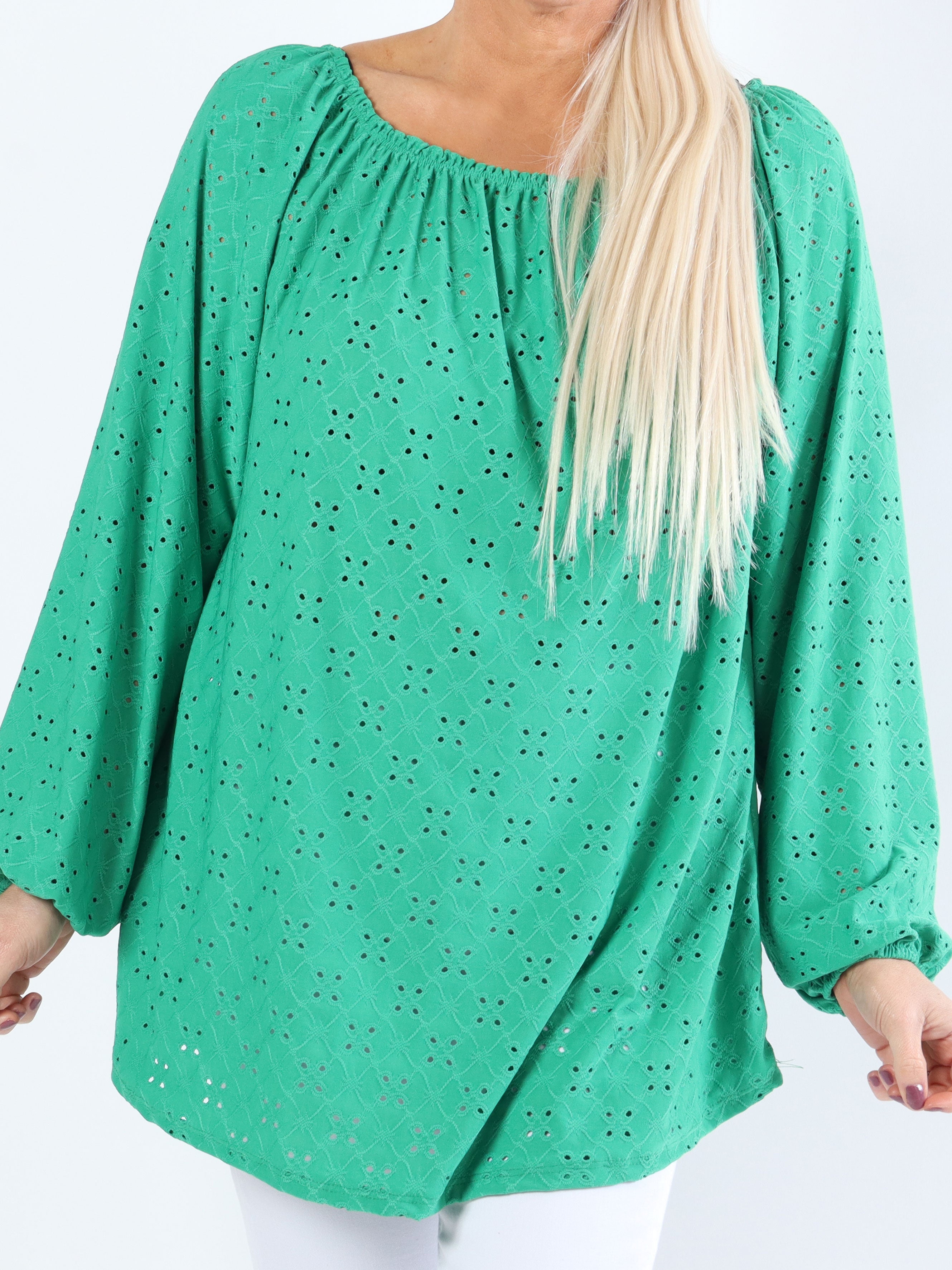 Mimi - Söt mjuk plus size tunika med broderier