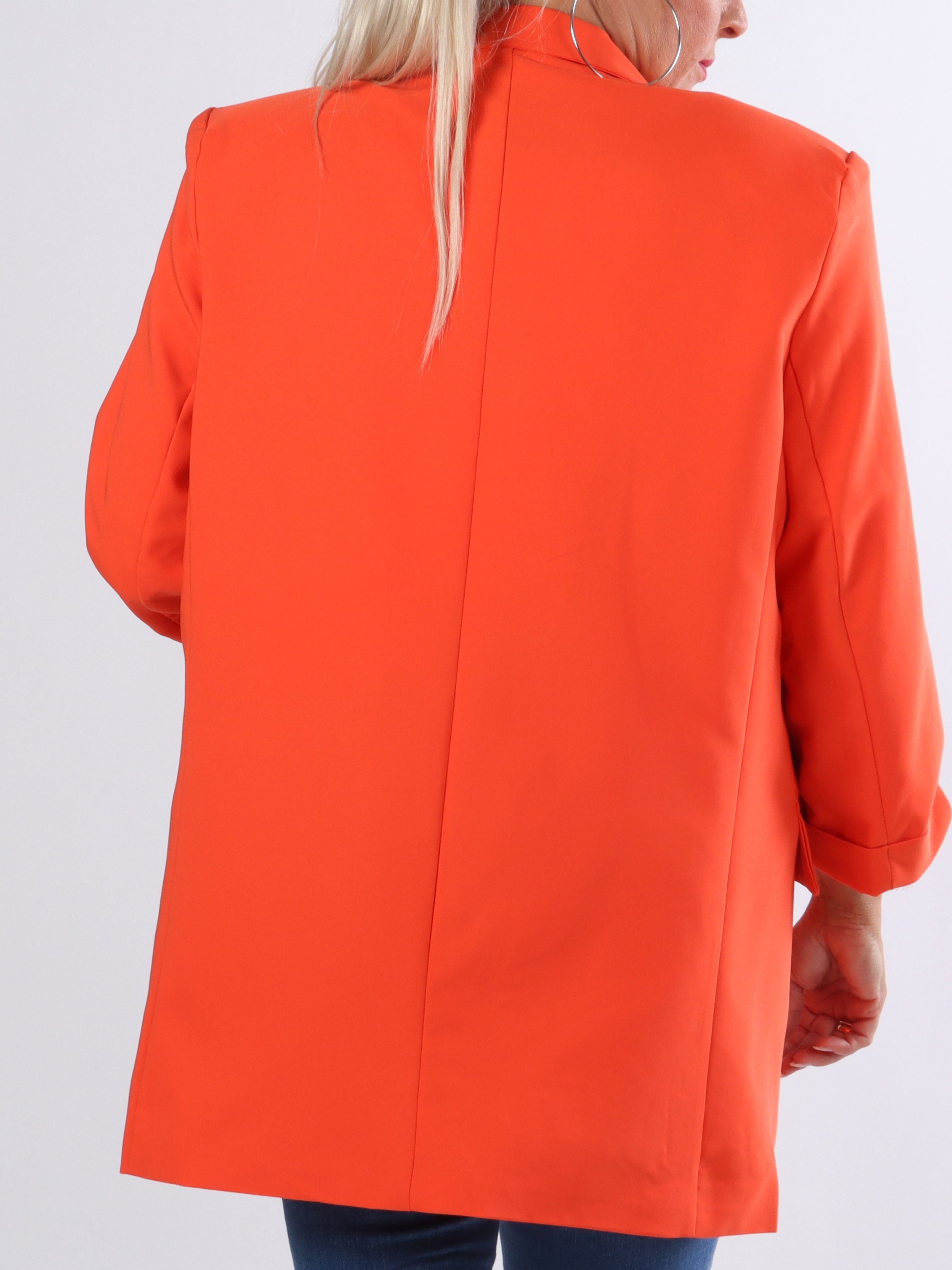 Mindy - Enfärgad blazer med 3/4 ärmar - Orange