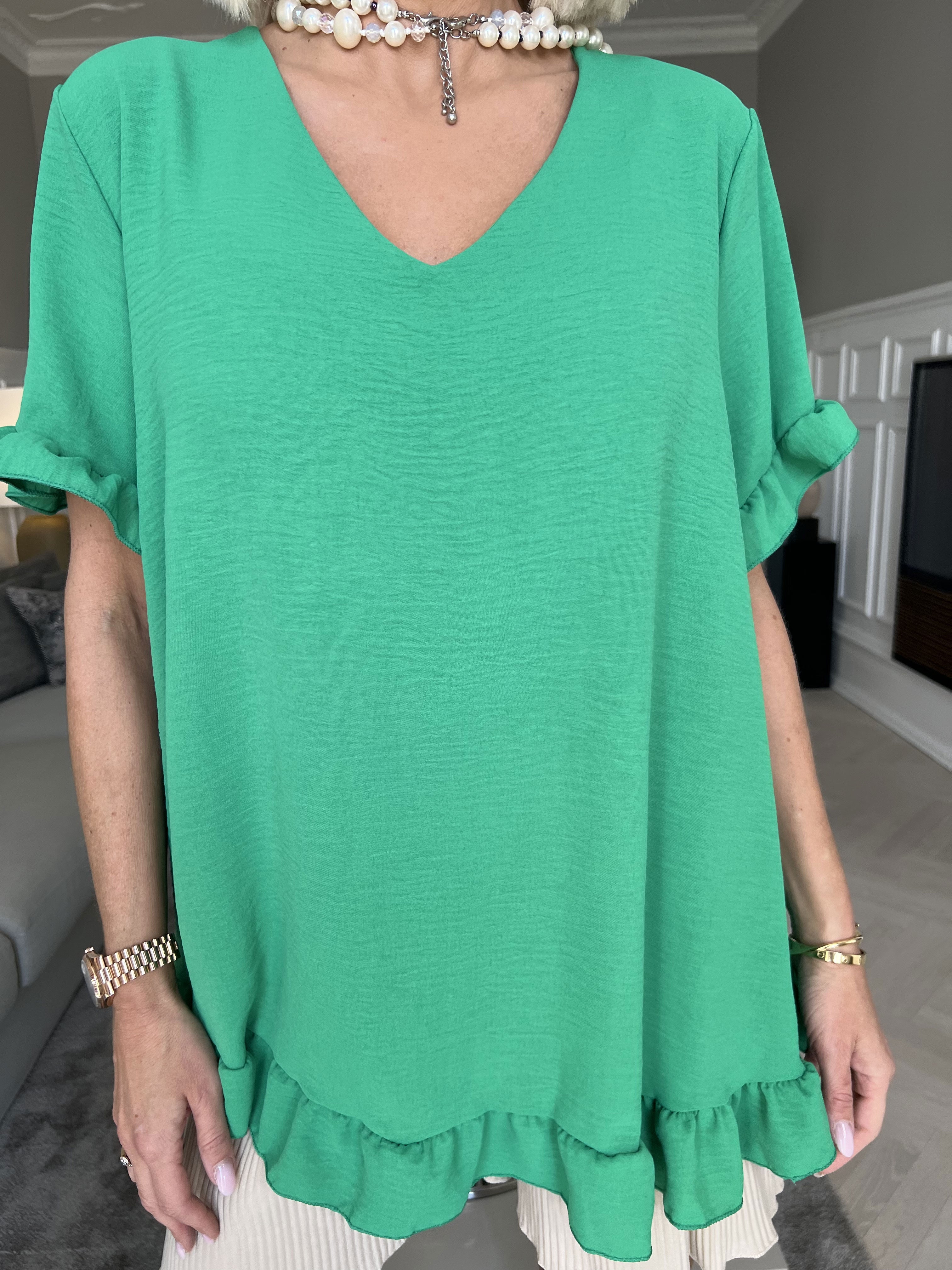 Mio - Söt tunika med volangkanter