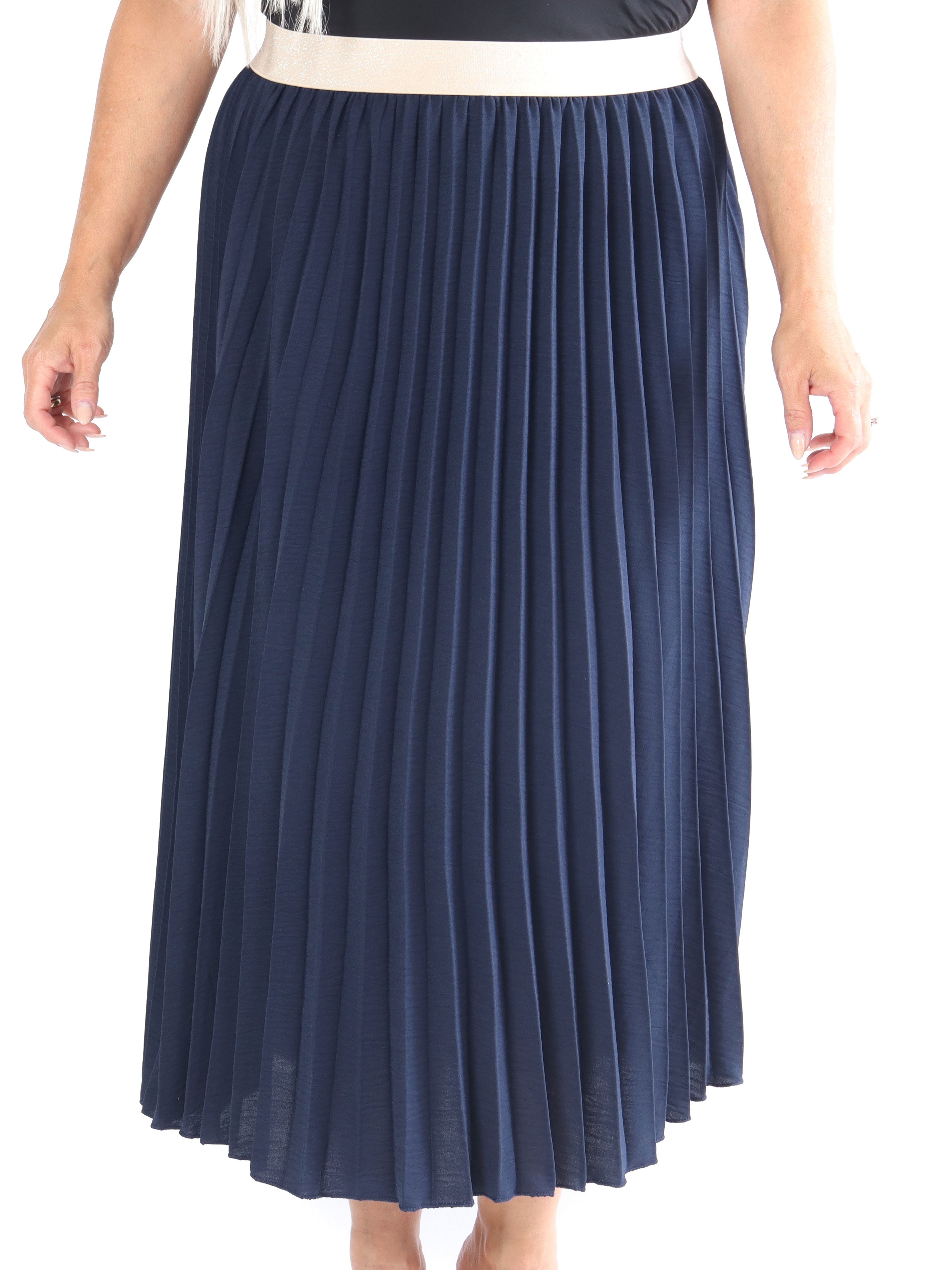 Mirjana - Lång plisserad kjol i stora storlekar