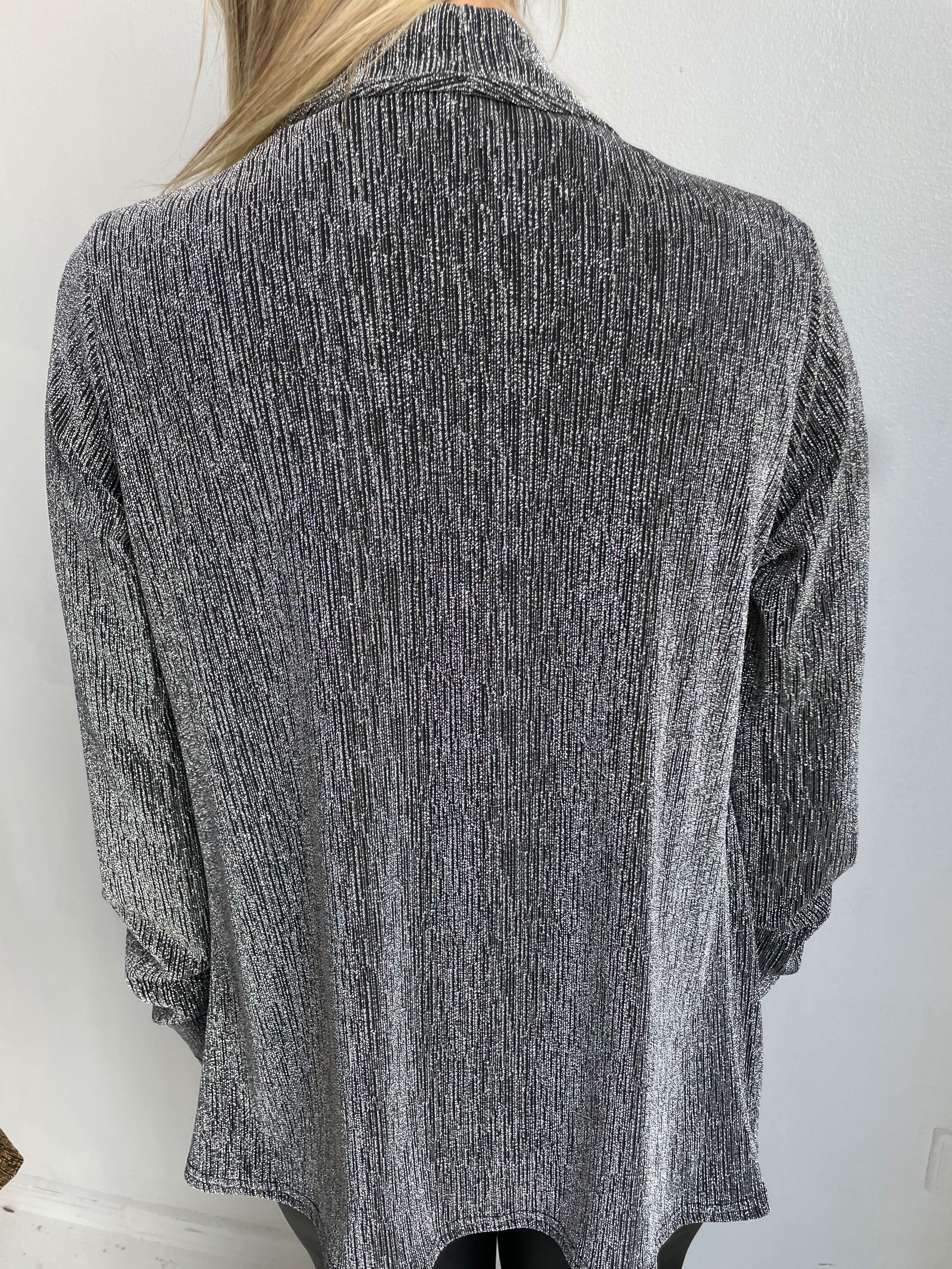 Misa - Lätt kavaj i glimmertyg - Gold