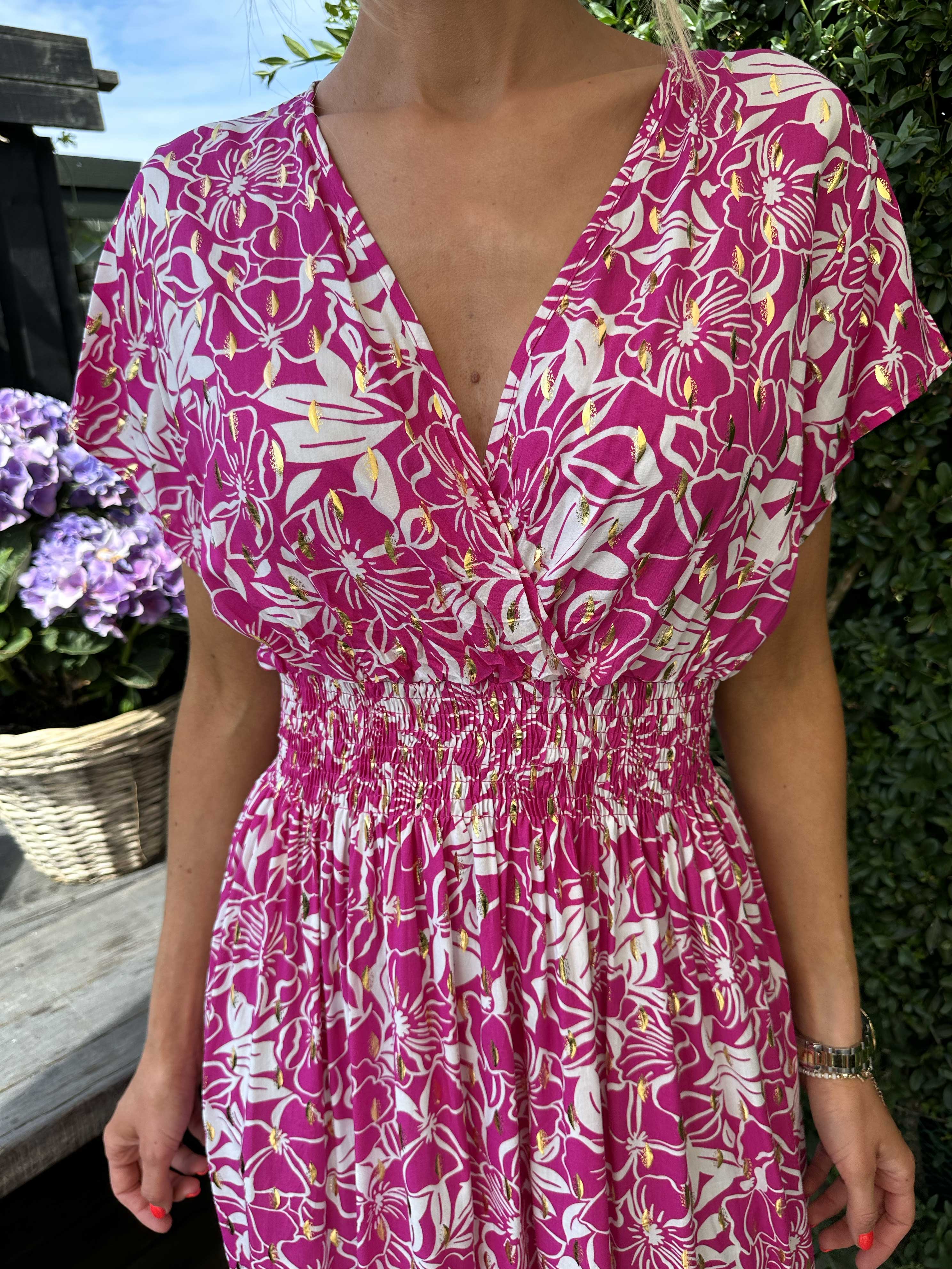 Misha Flower Short - Söt blommig klänning med smock