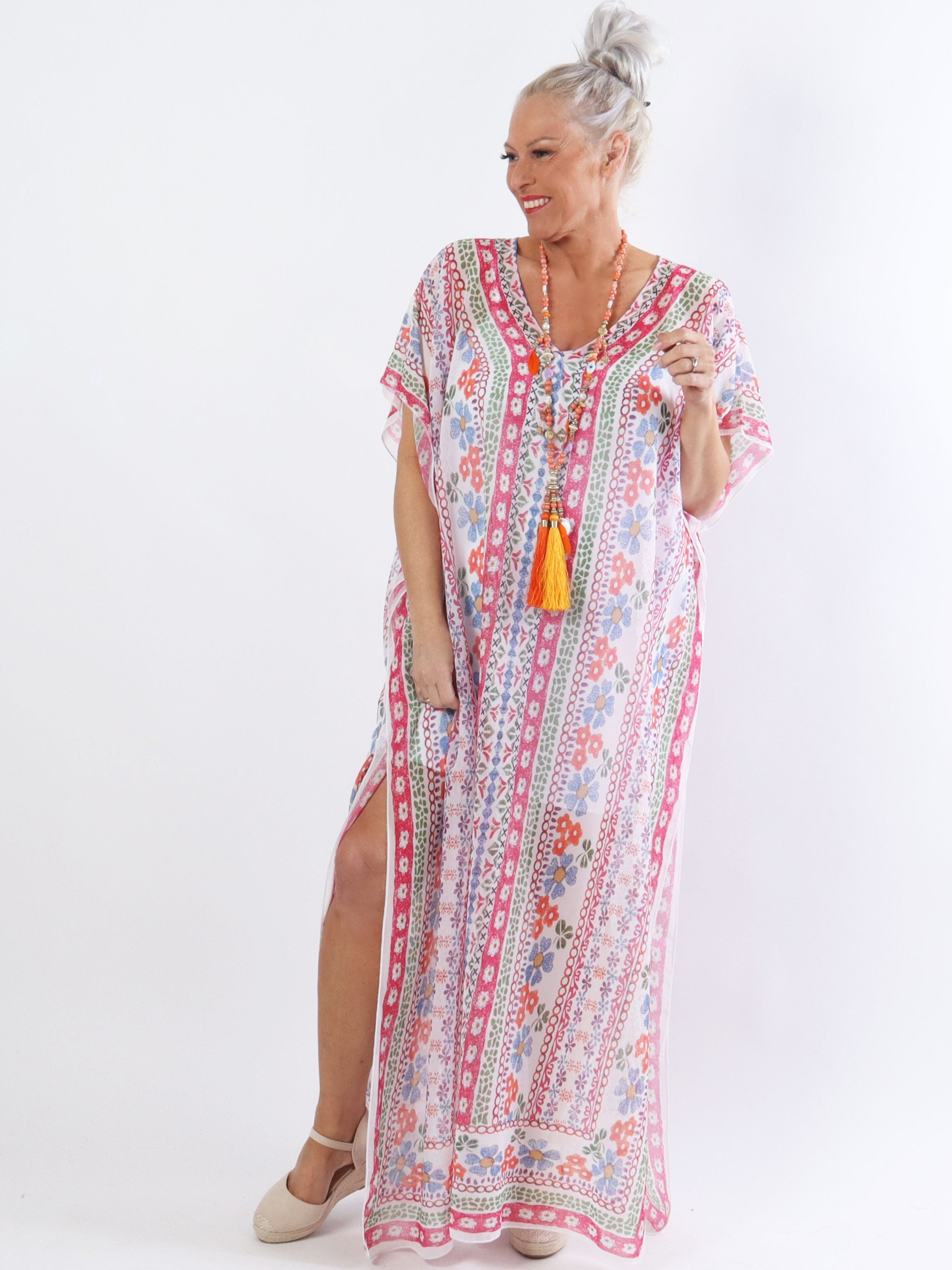 Nadia - Lång plus size halvtransparent tunika