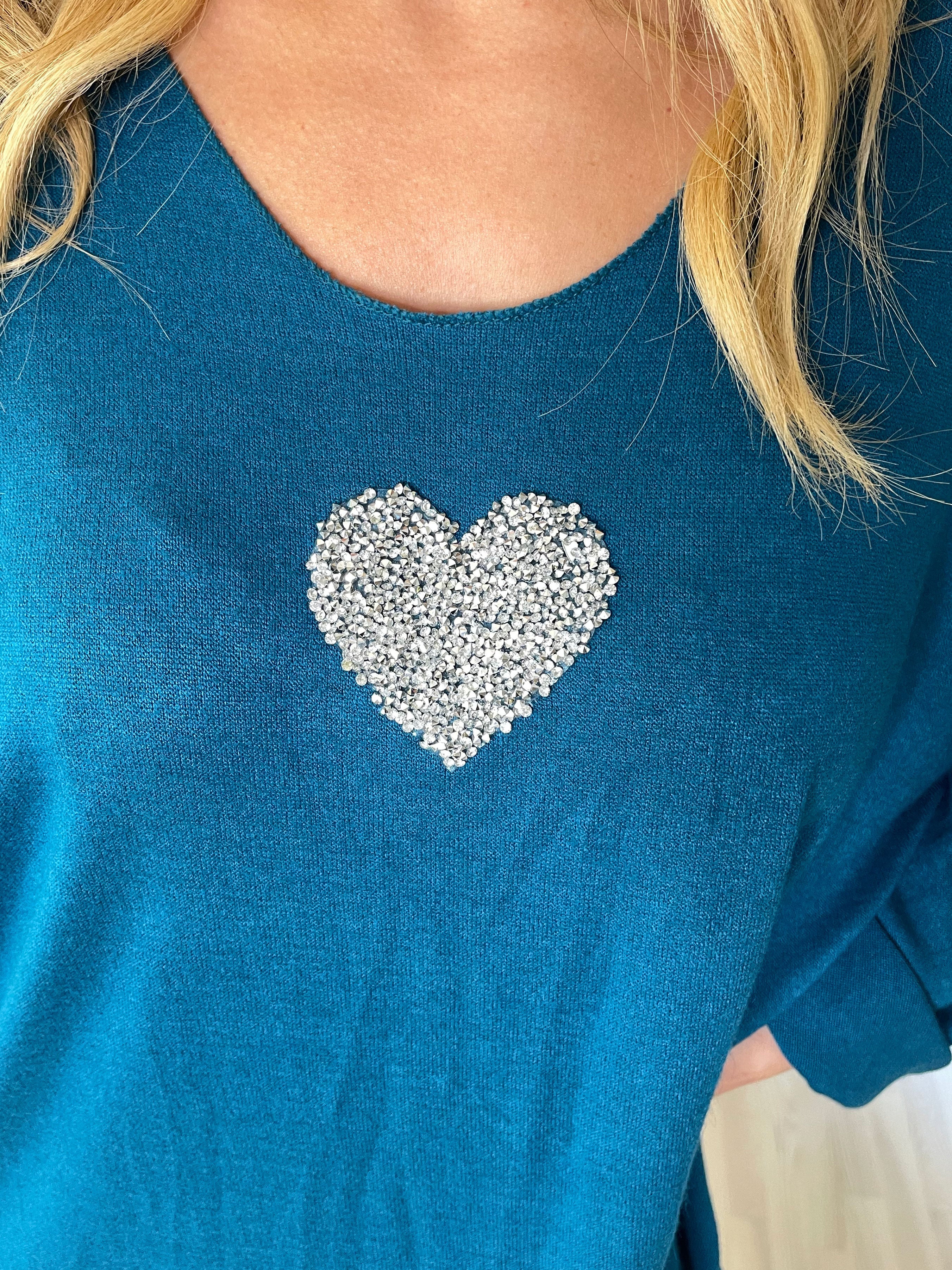 Nayara - Mjuk blus med litet silverhjärta