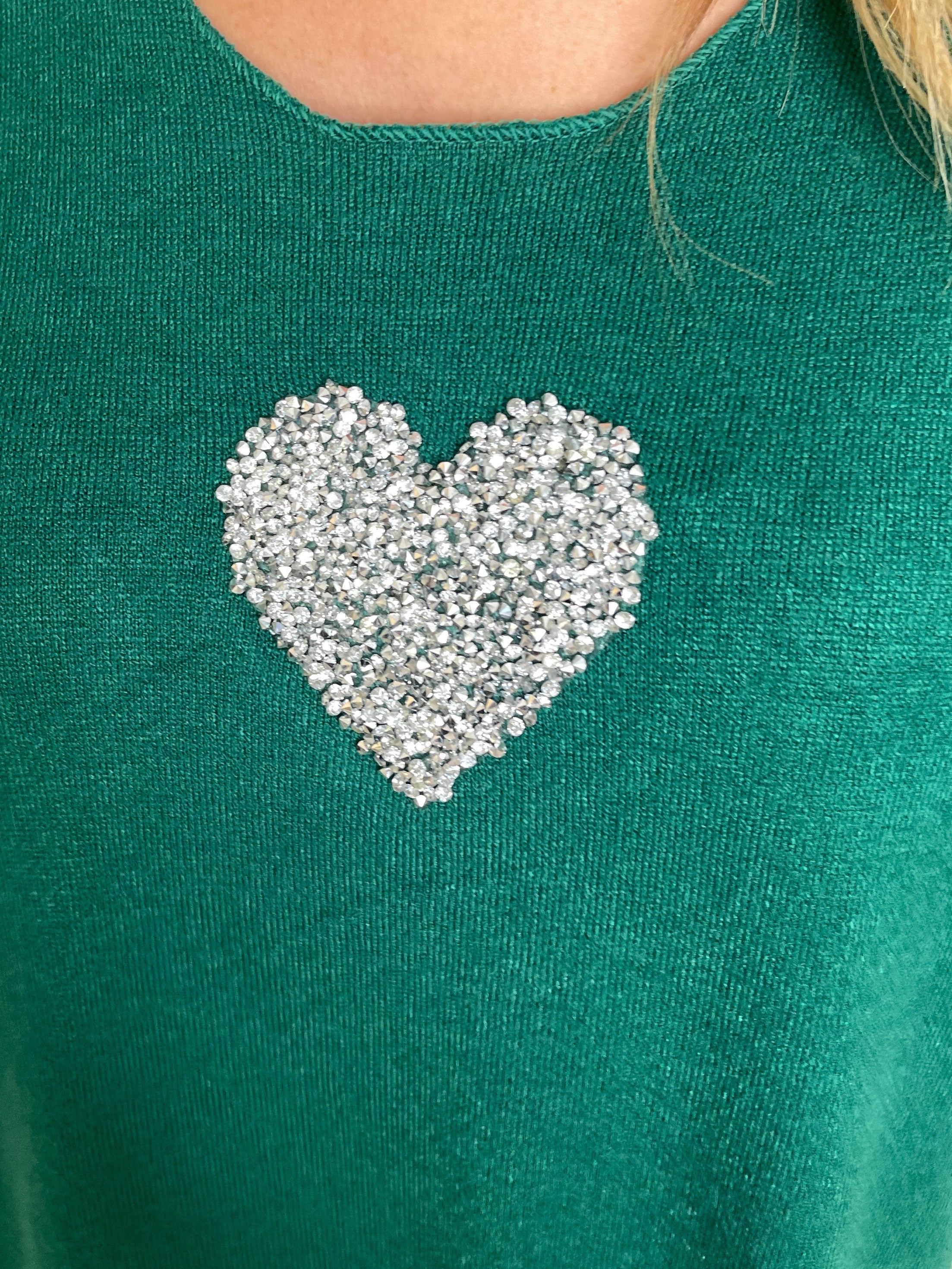 Nayara - Mjuk blus med litet silverhjärta