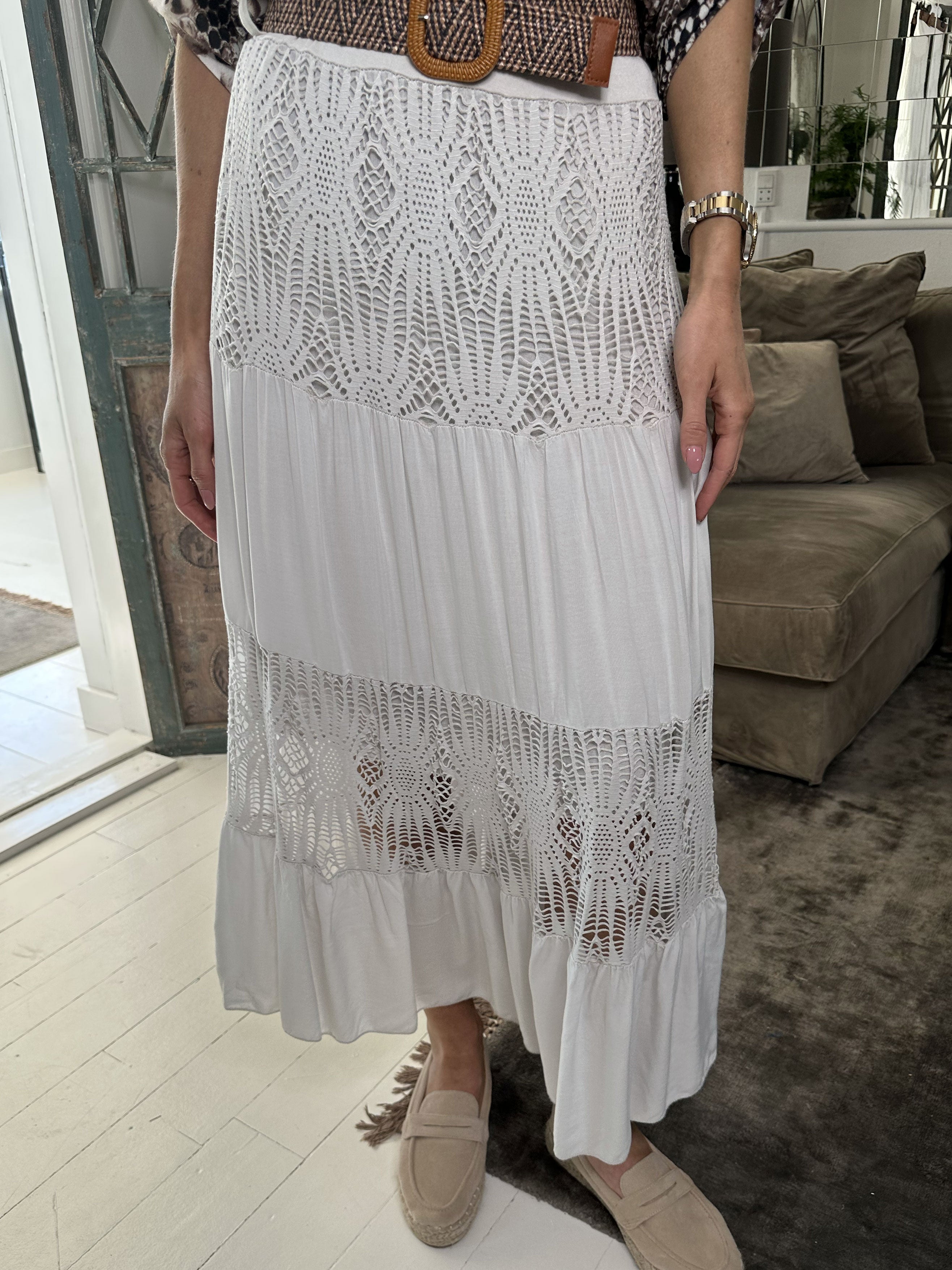 Neo - Söt lång sommarkjol - Black