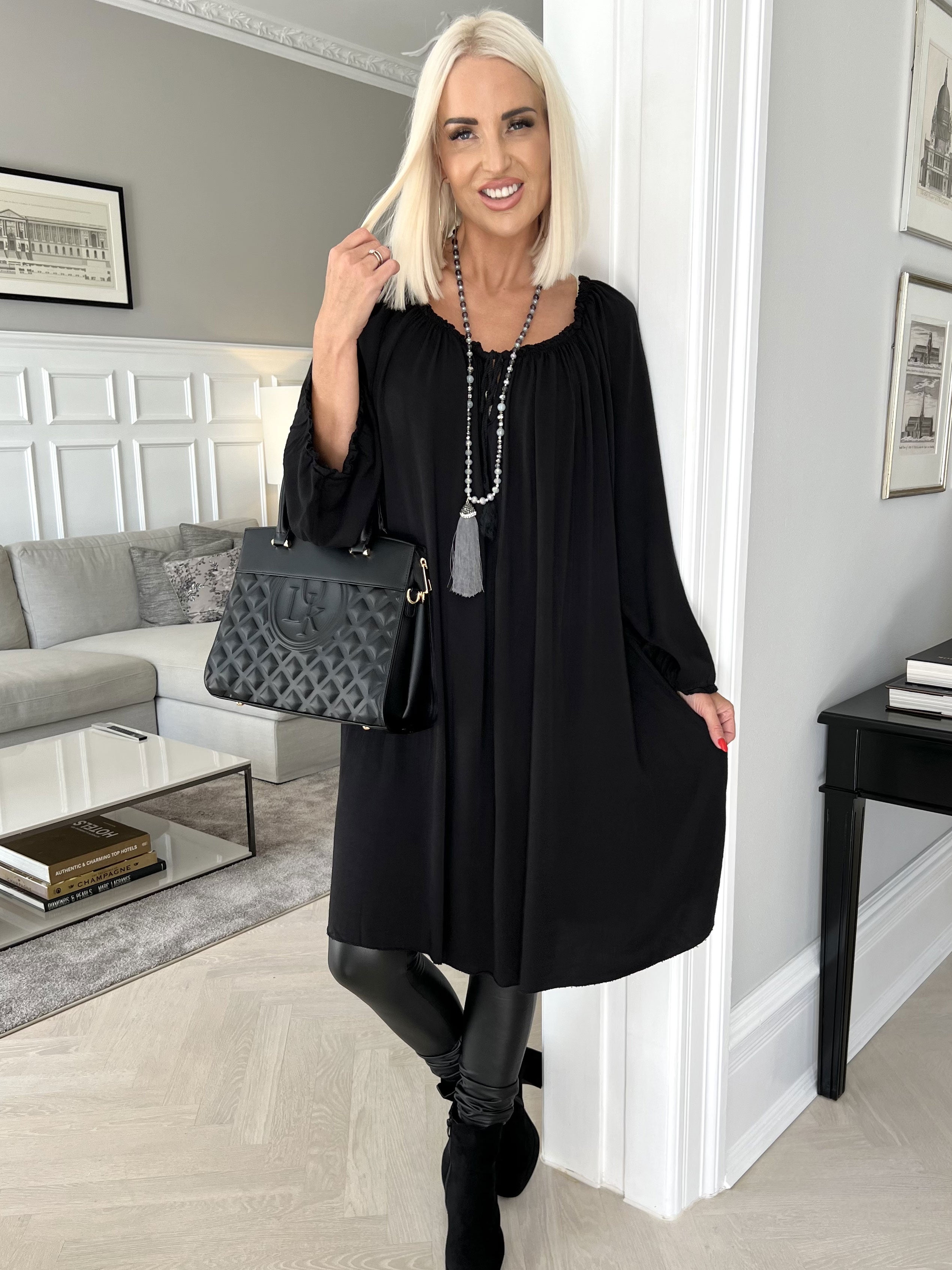 Nicole - Tunikaklänning med band