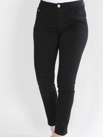 Nilla - Beige byxor med fickor