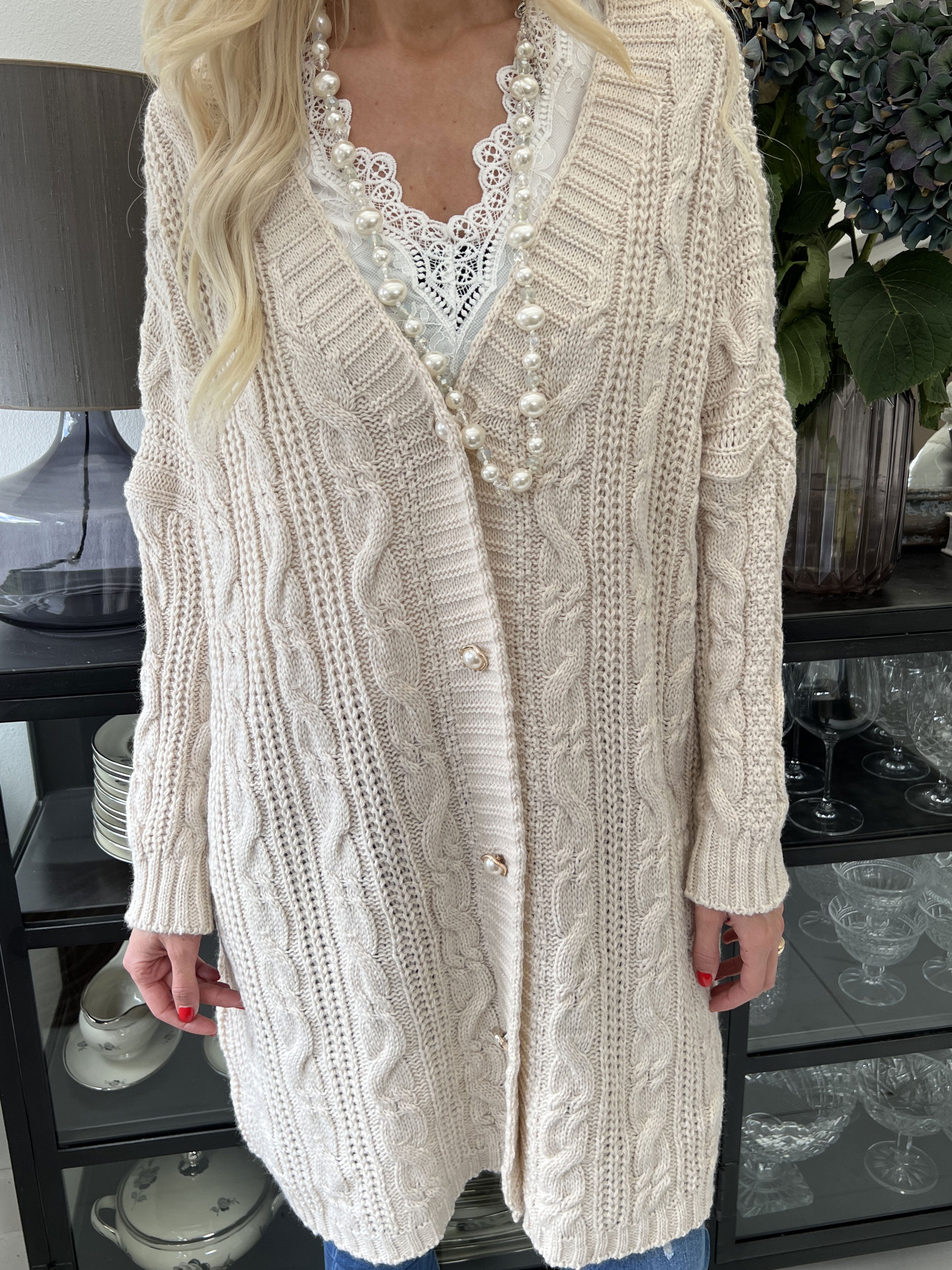 Noa - Kabelstrickad kofta