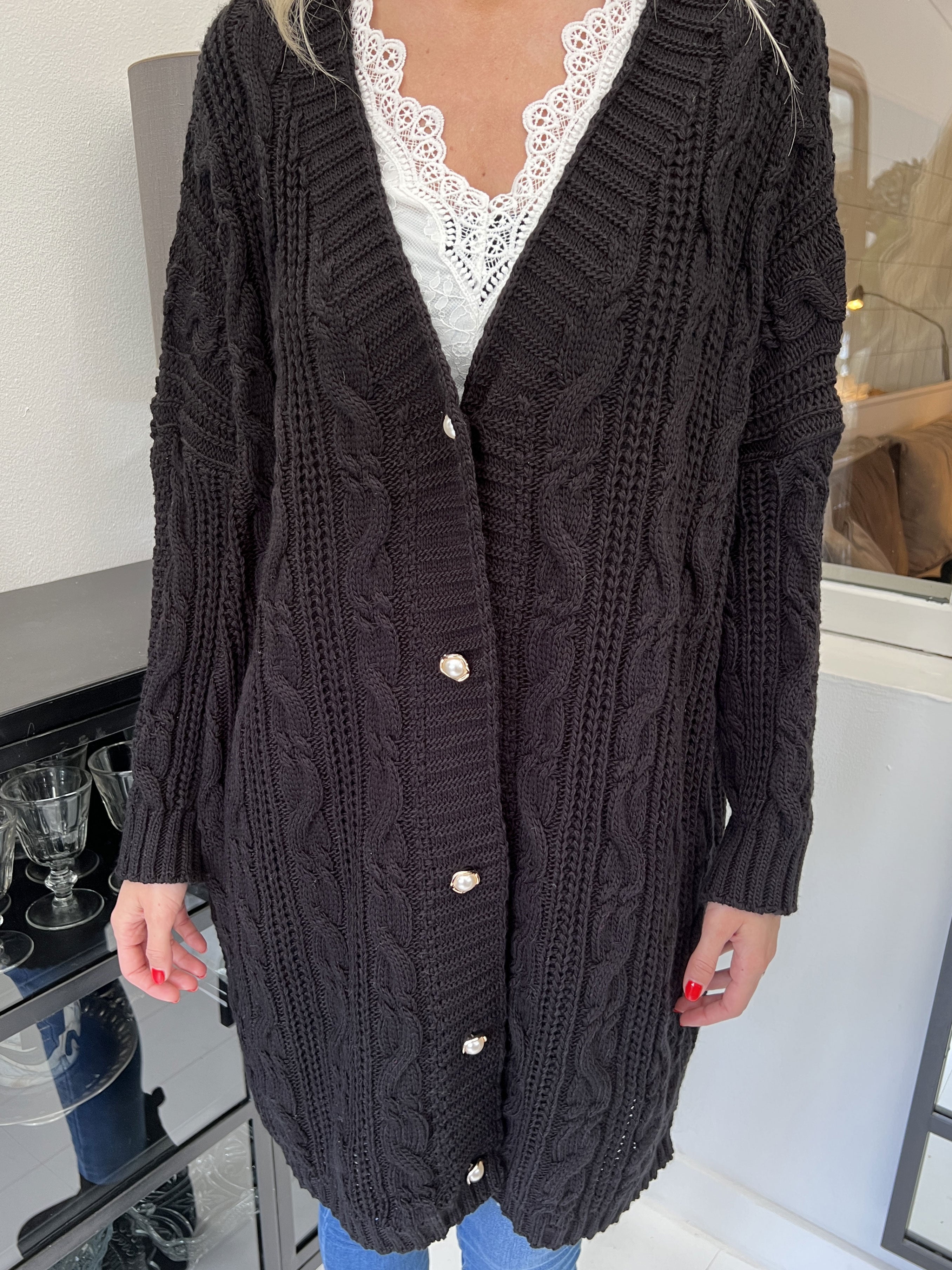 Noa - Kabelstrickad kofta