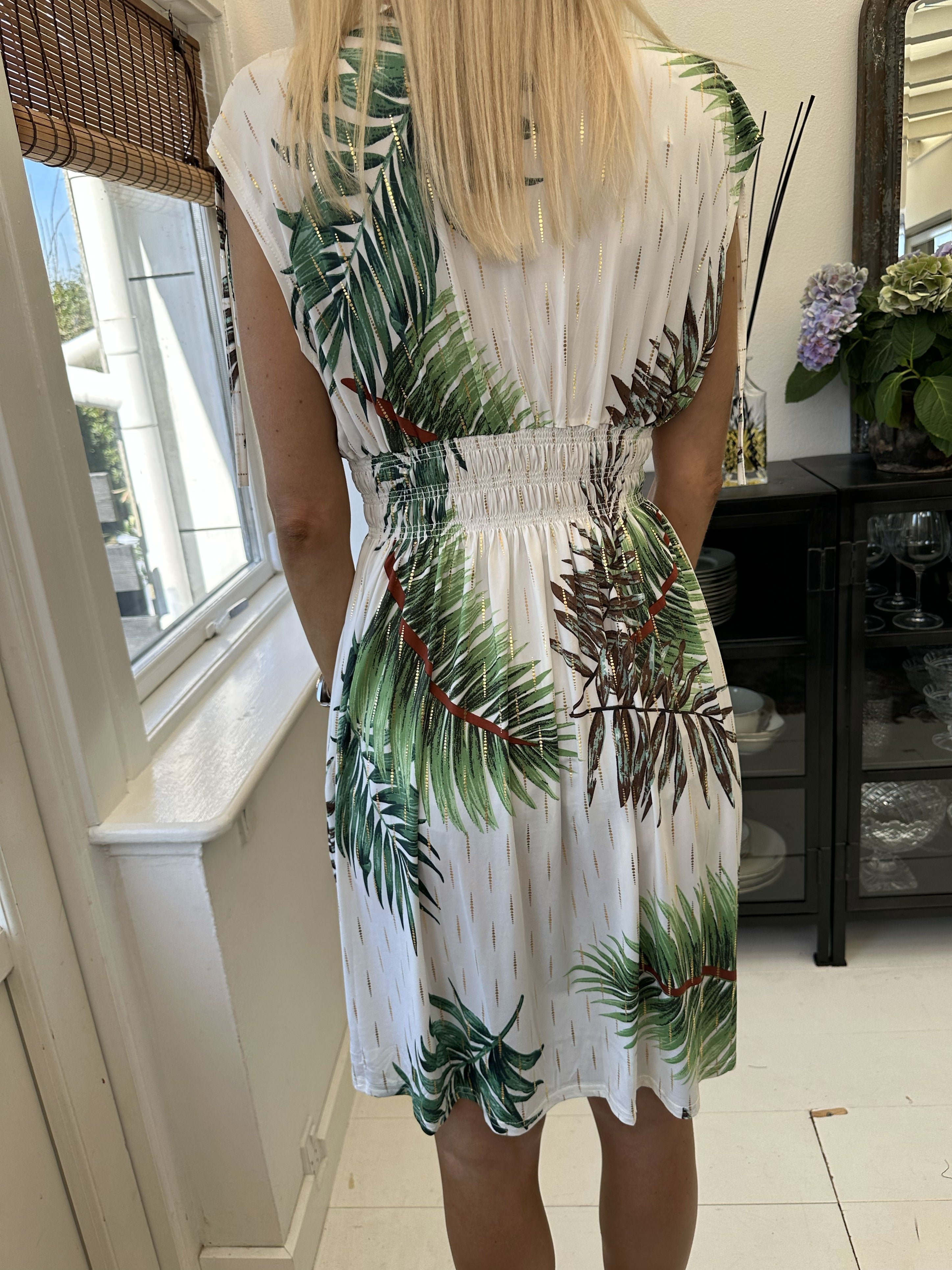 Pams palm Short - Kort elastisk klänning i rynkfritt tyg