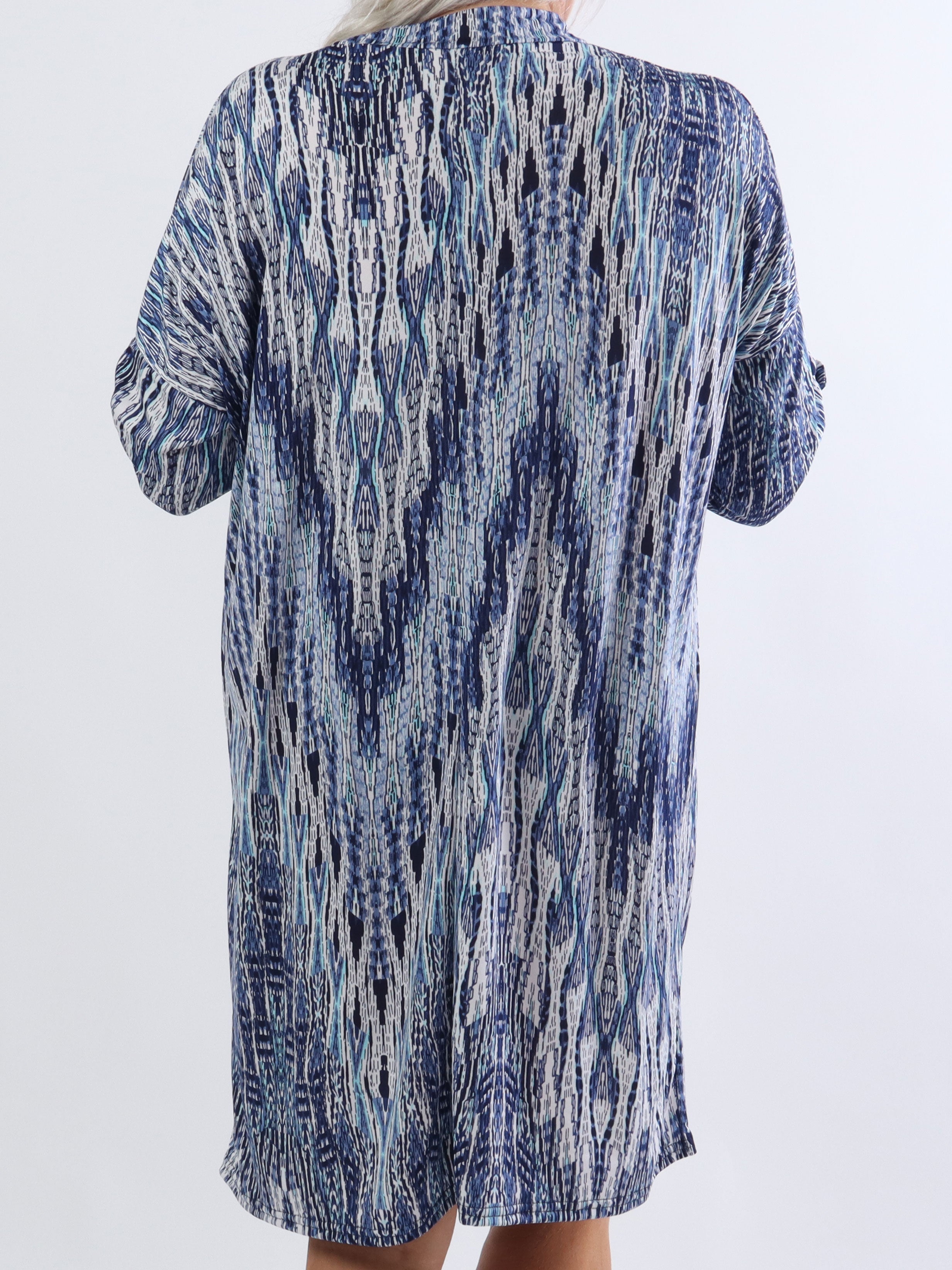 Paprika - Tunikaklänning i stora storlekar med coolt tryck - Turquoise