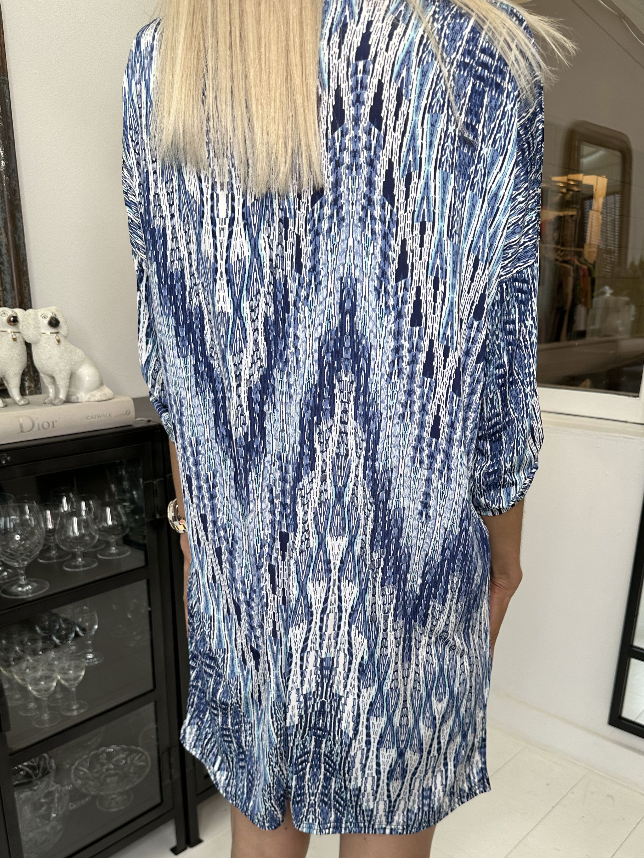 Paprika - Härlig tunikaklänning i coolt tryck - Turquoise