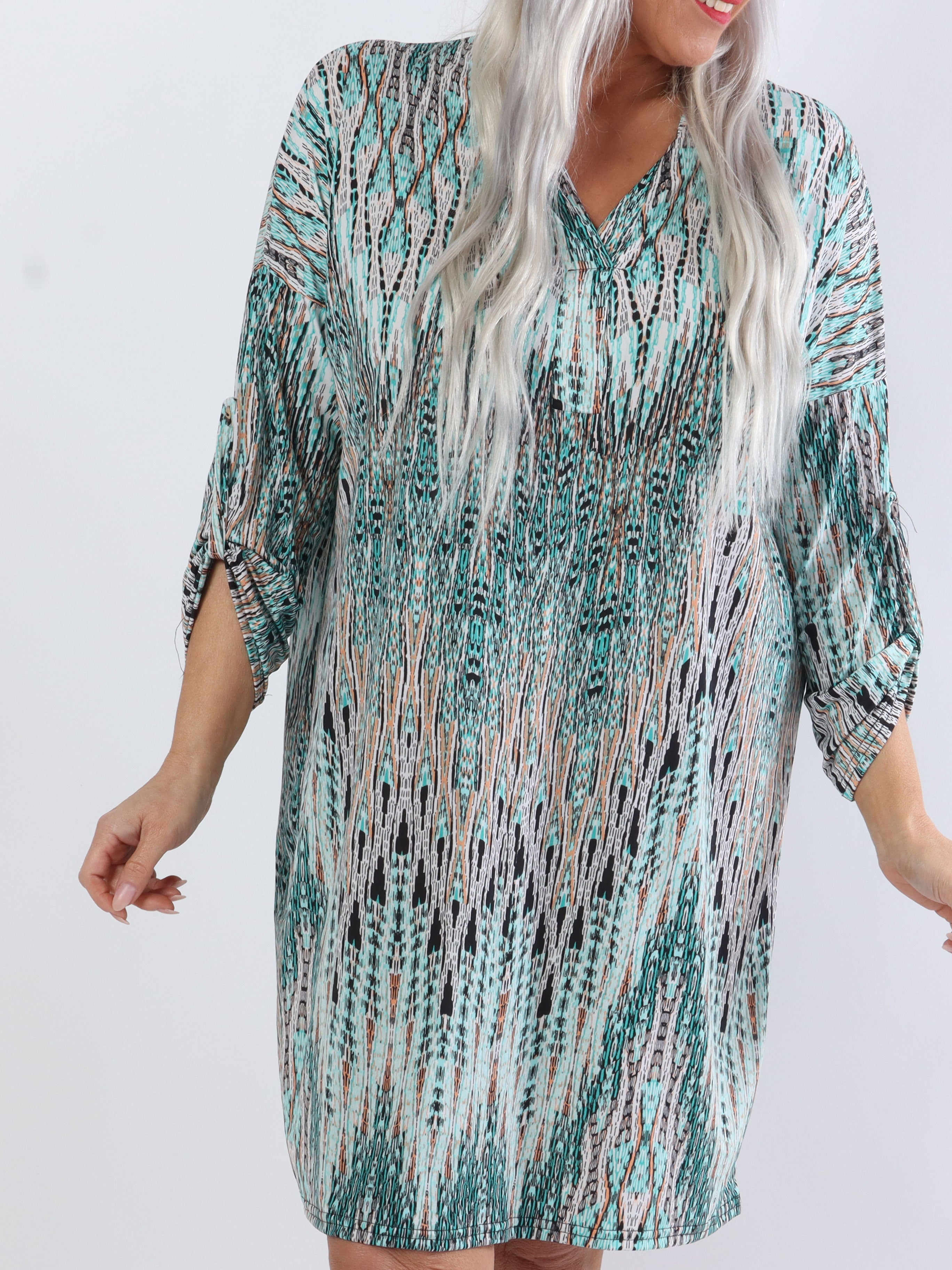 Paprika - Tunikaklänning i stora storlekar med coolt tryck