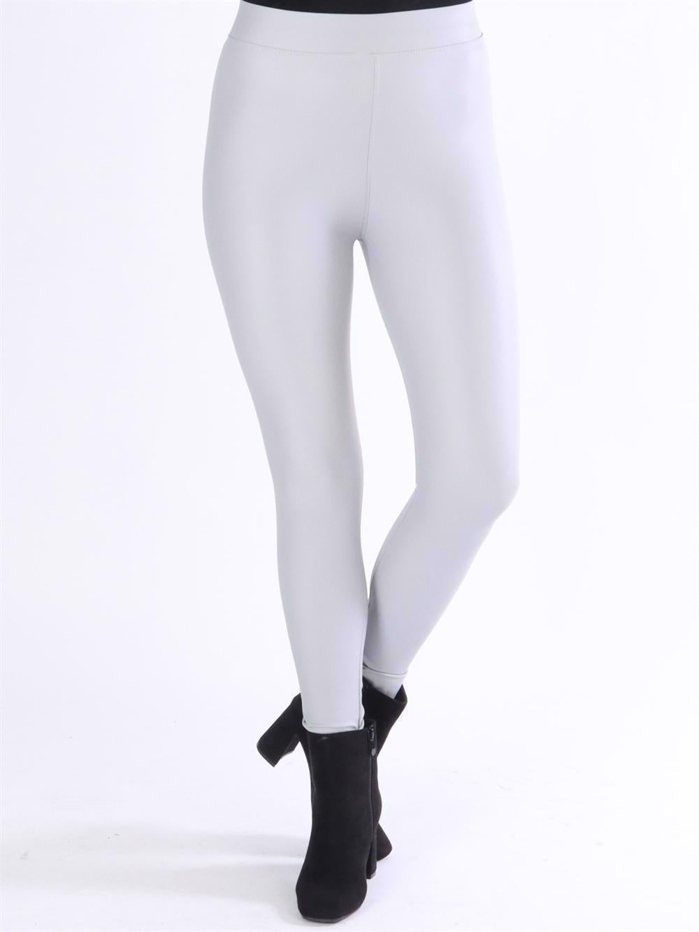 Patricia - Elastiska leggings i läderlook