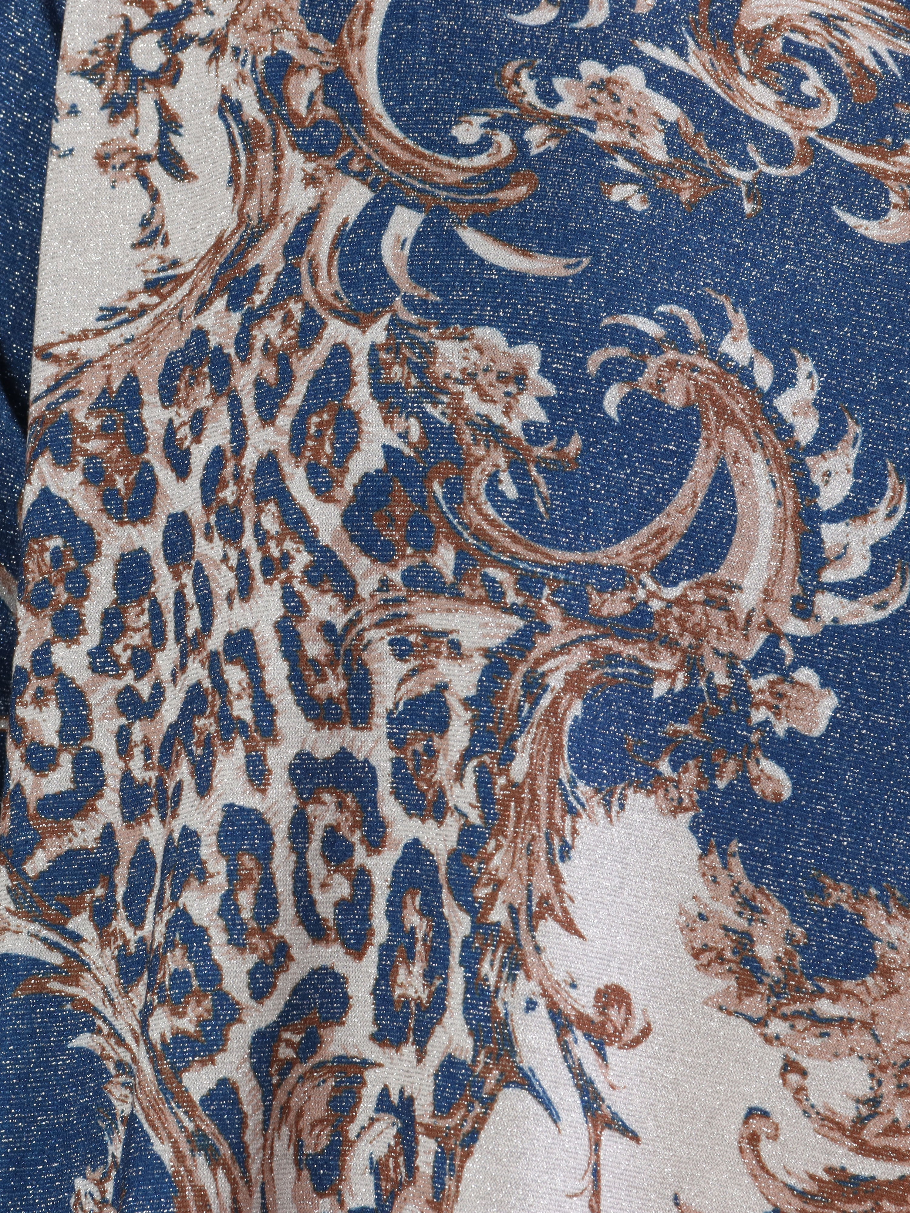 Paula - Glitterblus med leopardmönster i stora storlekar - Green