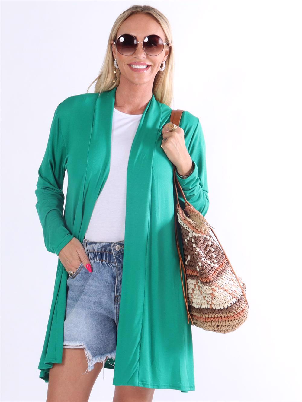 Rosa - Basic kofta i jerseytyg