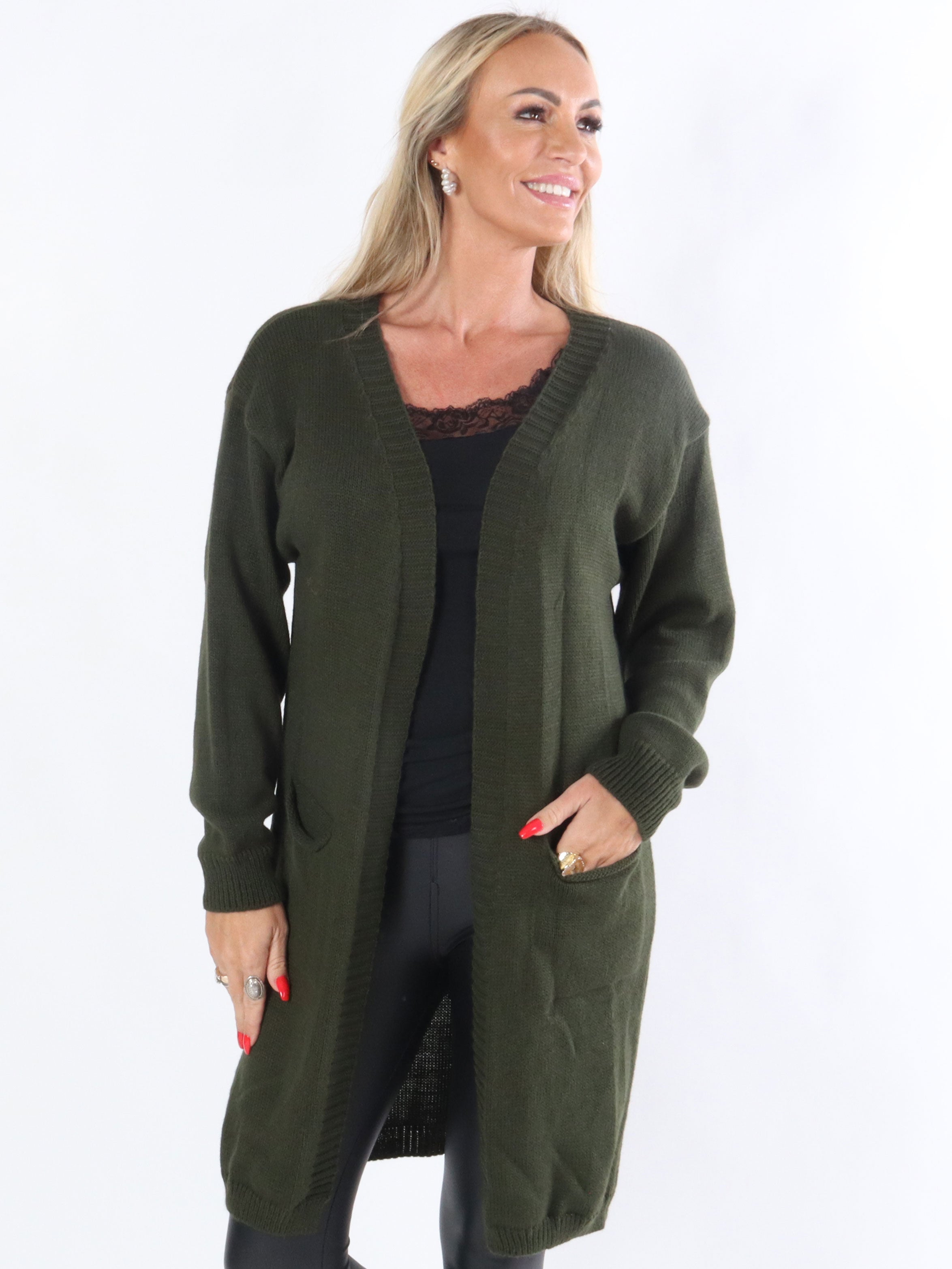 Sara - Lång stickad kofta