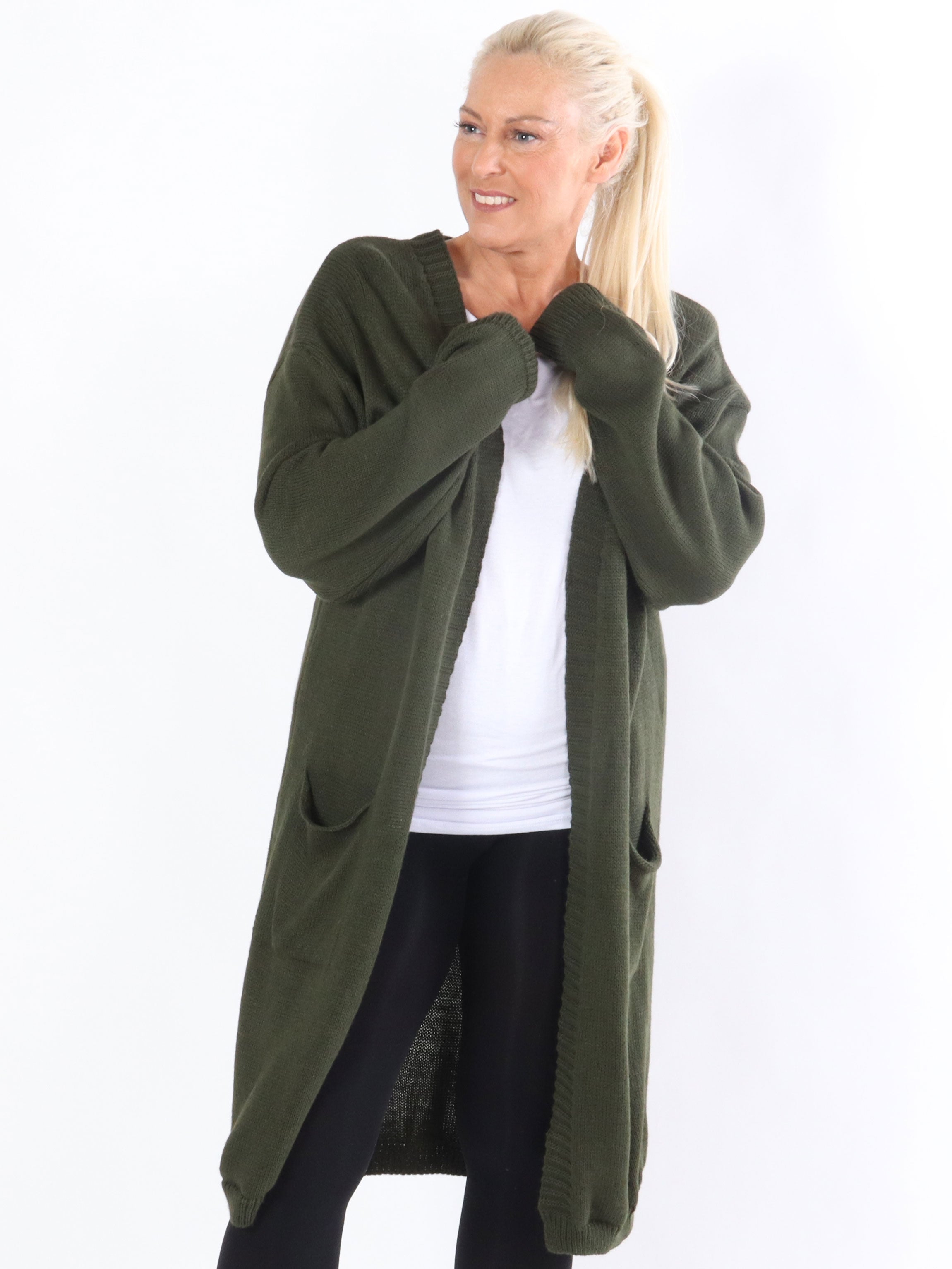 Sara - Lång stickad kofta