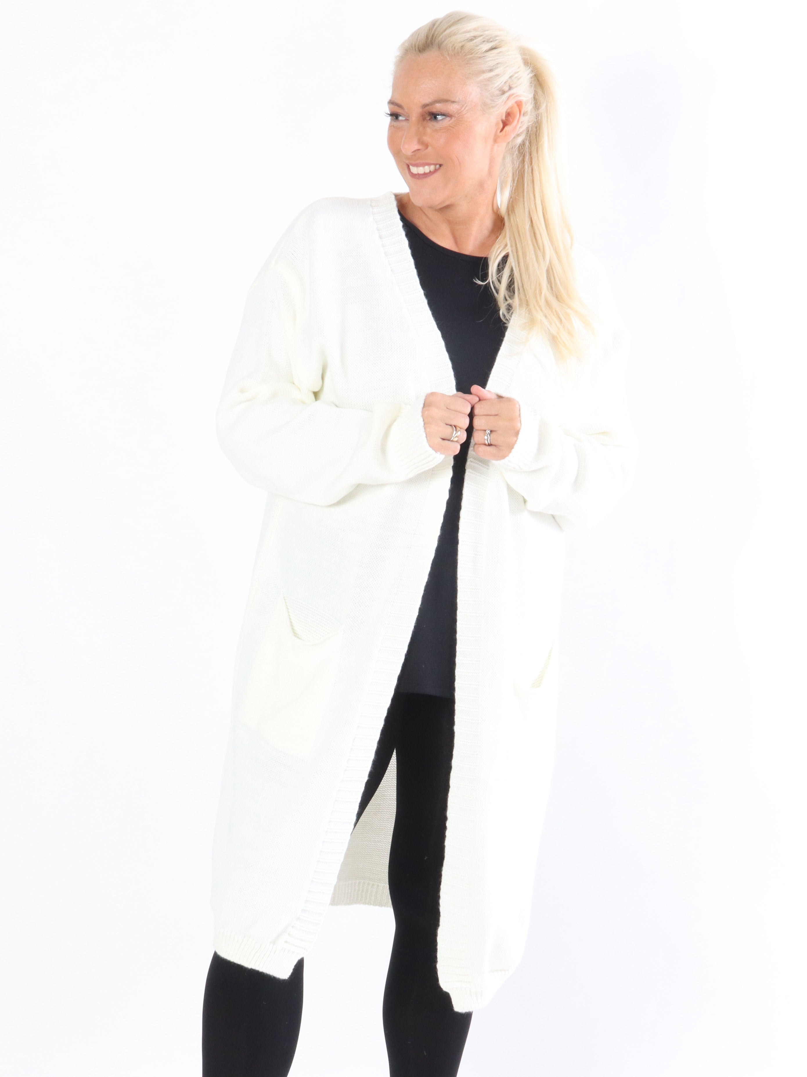 Sara - Lång stickad kofta