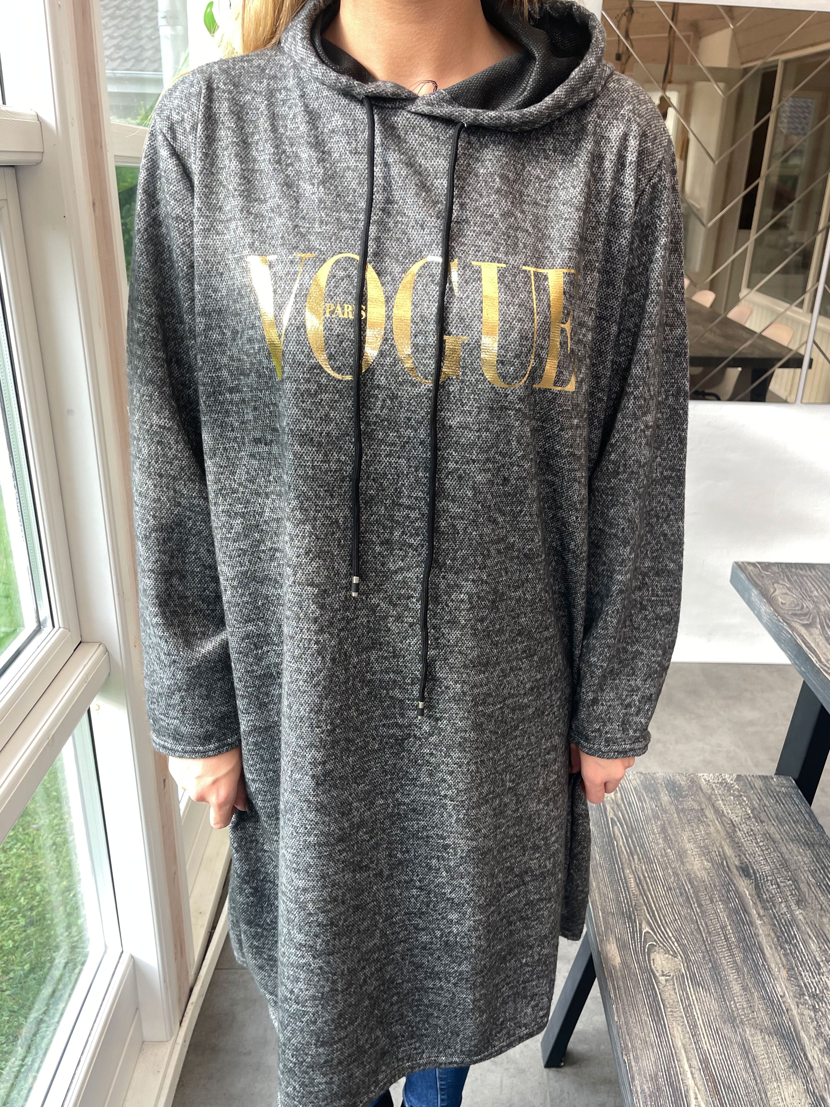 Sarita - Hoodie klänning med skrift