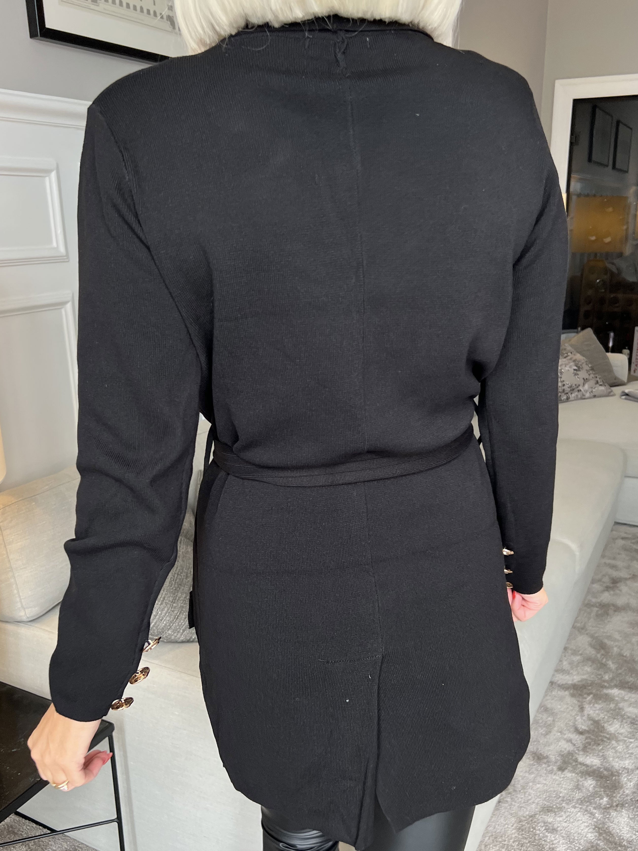 Silvia - Härlig kofta med knytband - Beige