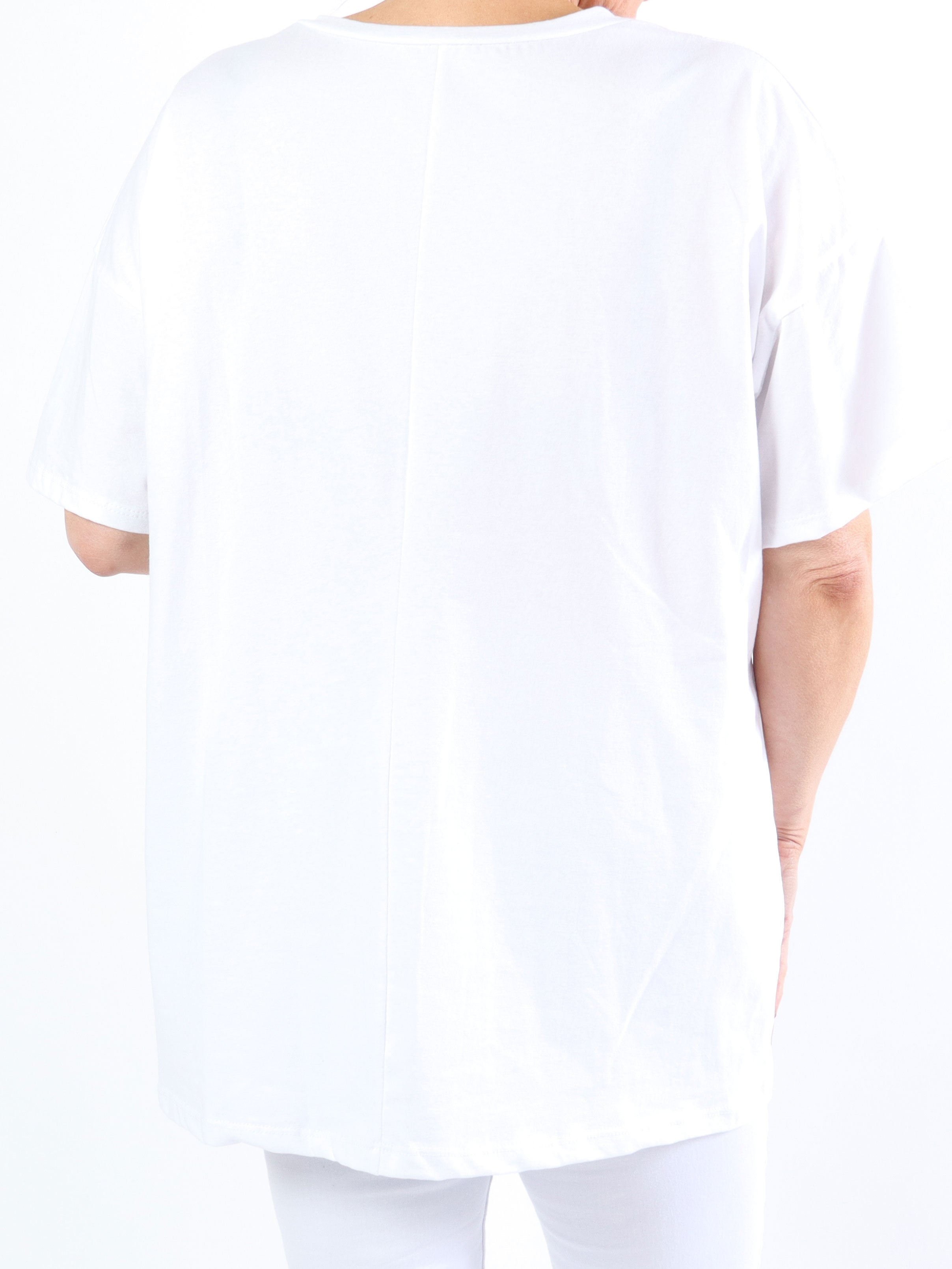 Sofia - Enkel plus size t-shirt med text på bröstet