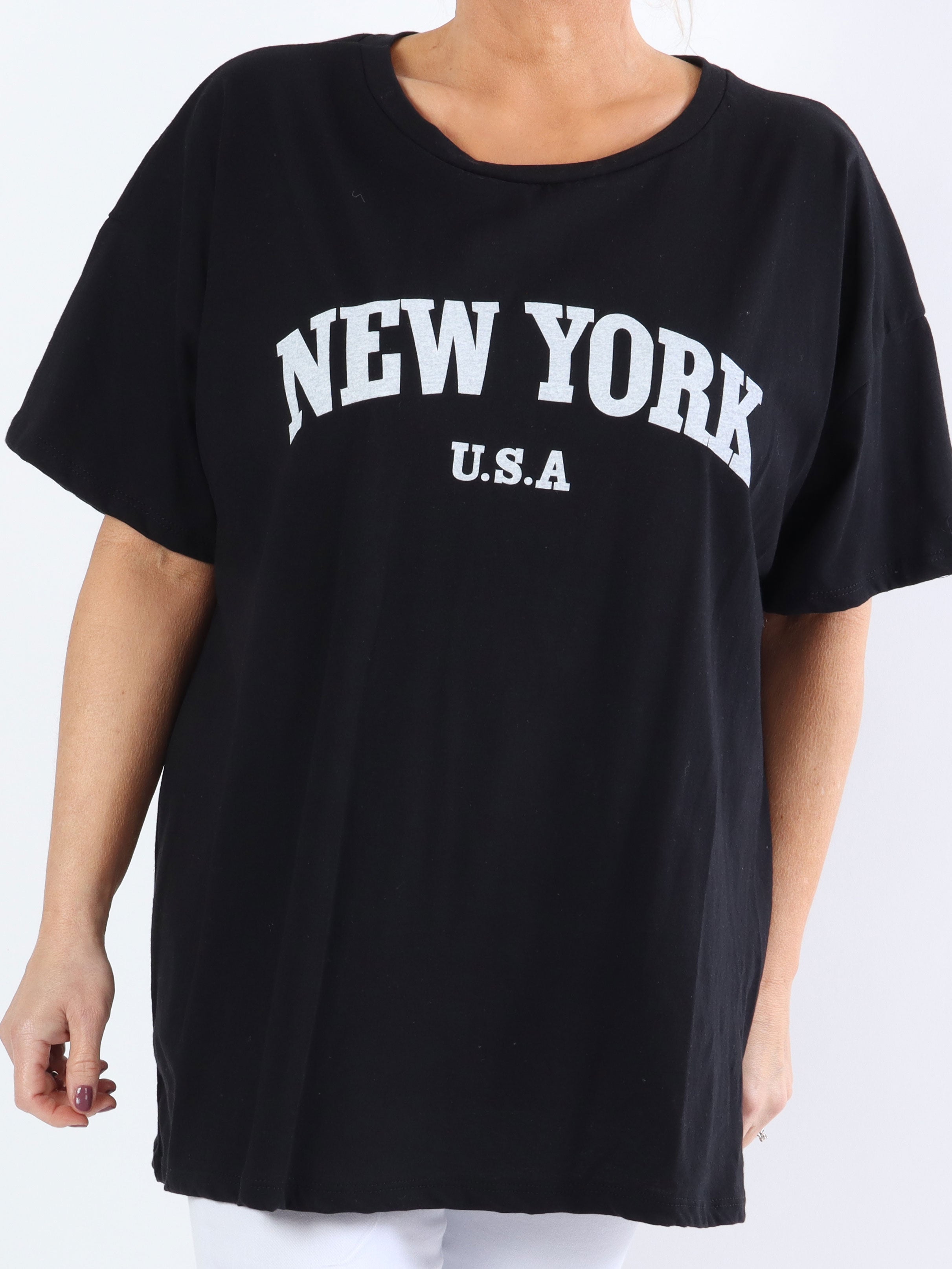 Sofia - Enkel plus size t-shirt med text på bröstet