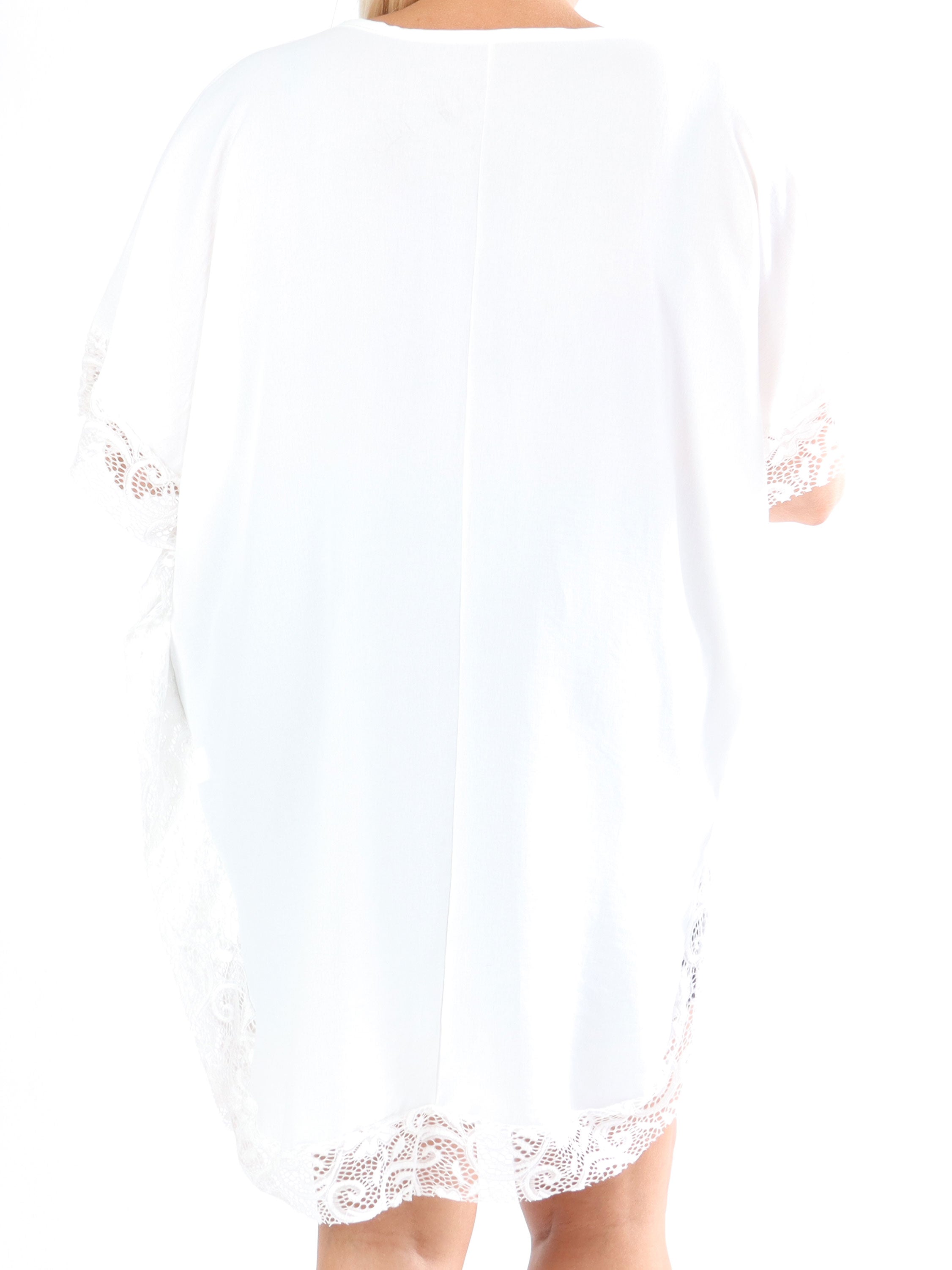 Sofie - Plus size tunika med spets och dragkedja