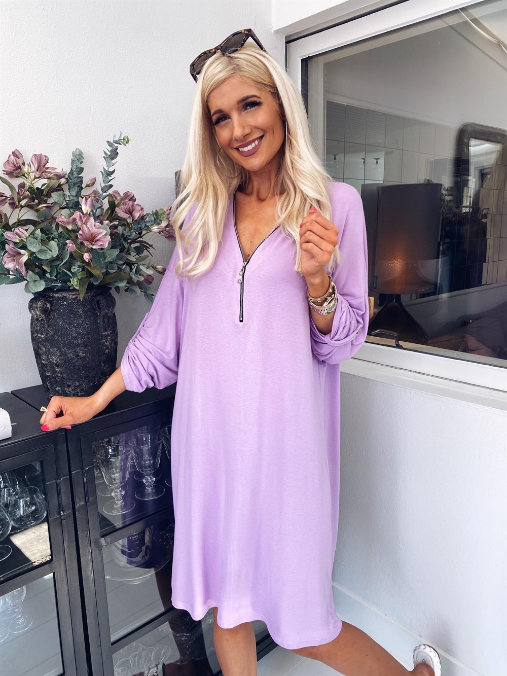 Timian - Mjuk tunika klänning med dragkedja