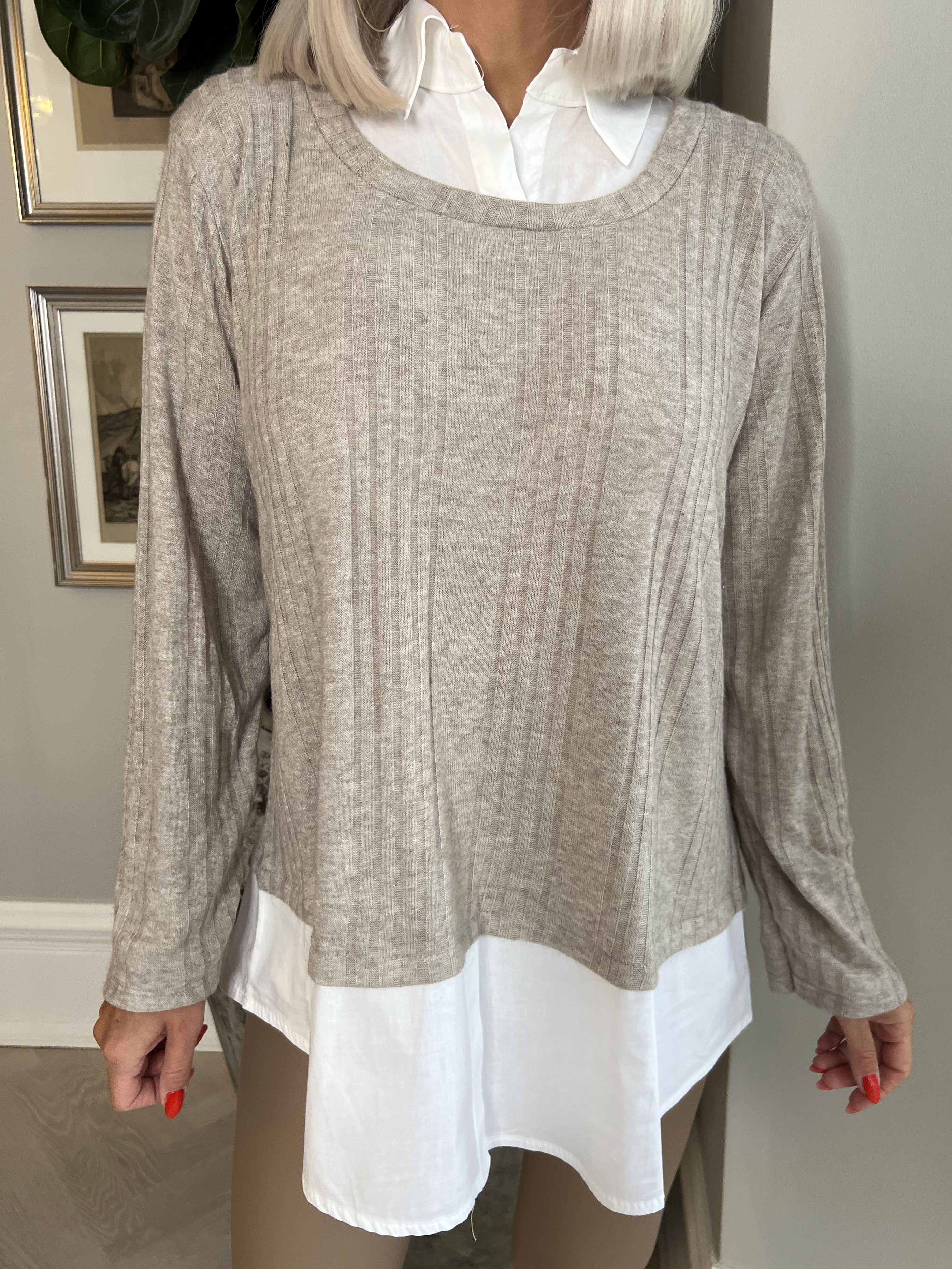 Vegin - Fin blus med fusktröja - Black