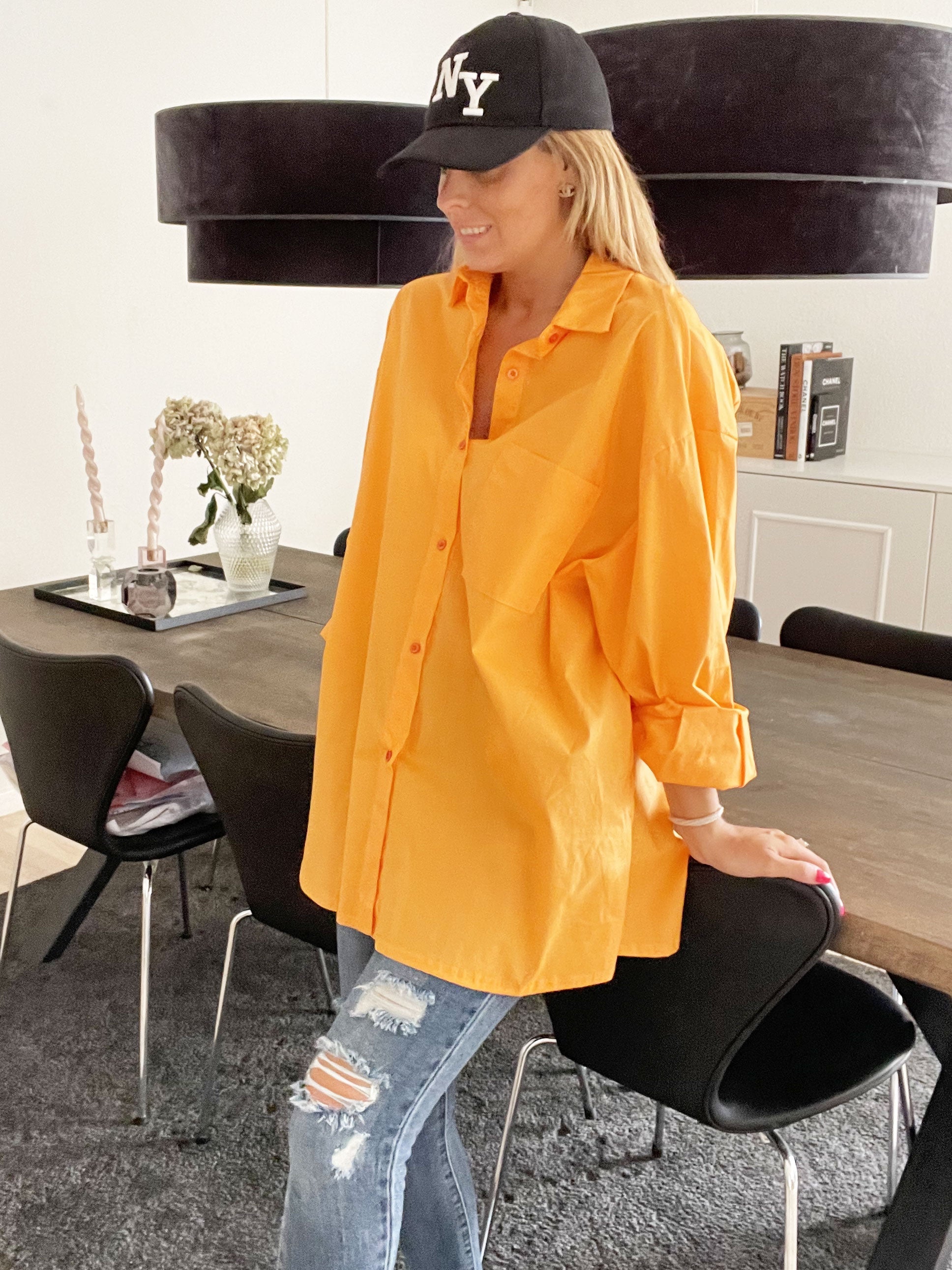 Verona - Oversized skjorta med stor ficka