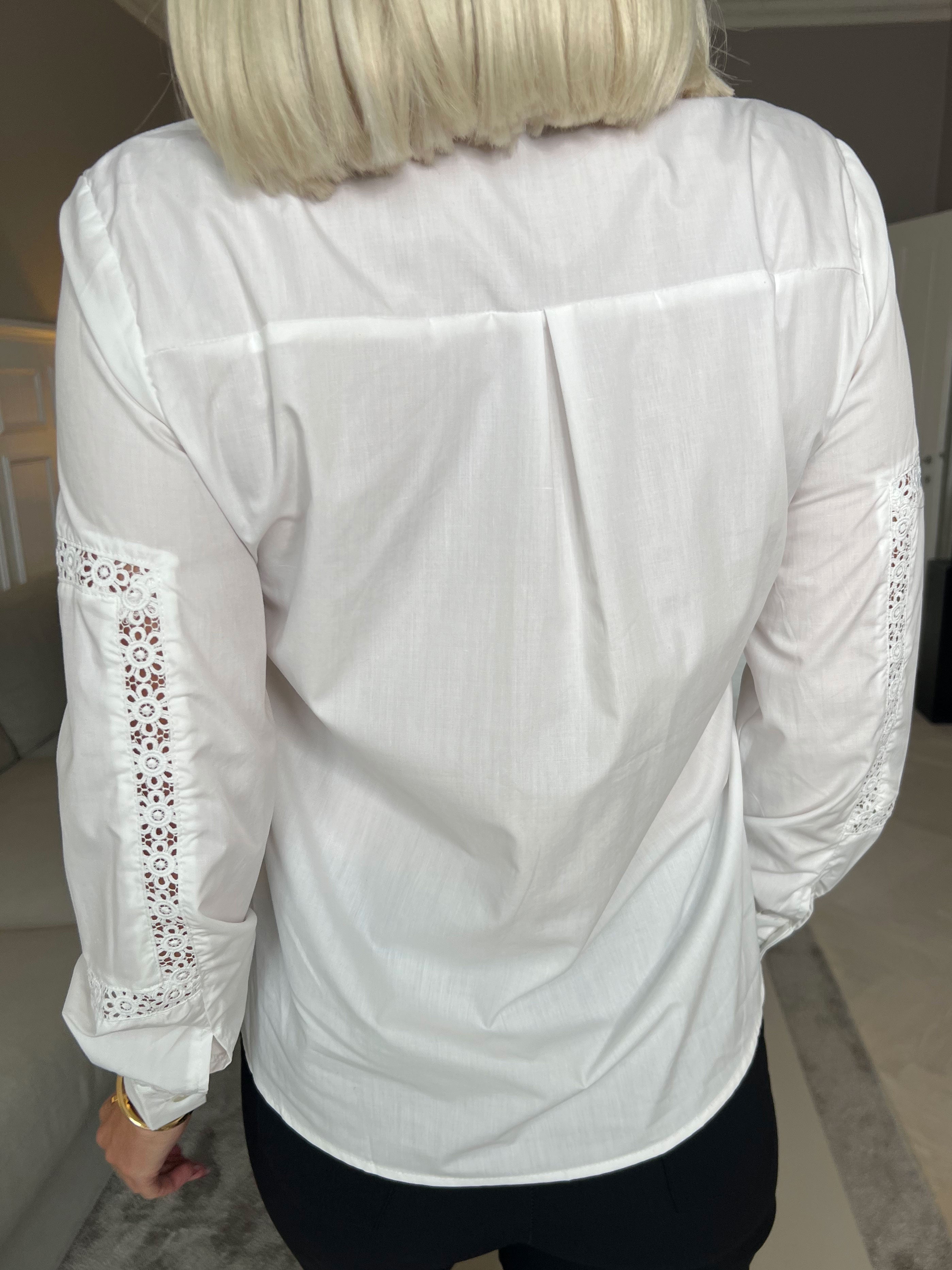 Vilde - Vacker skjorta med spets - White