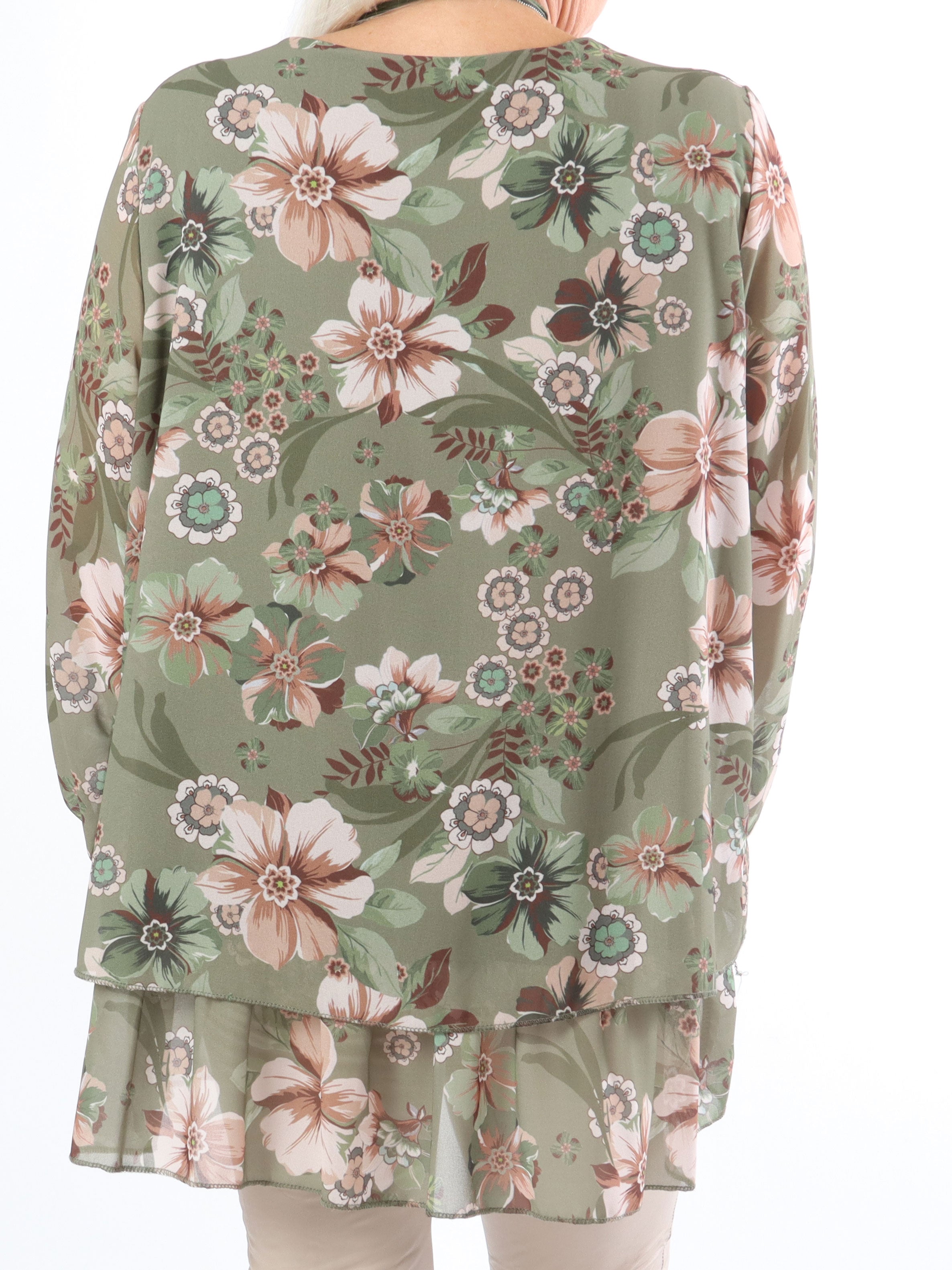 Wicky - Söt plus size tunika med blommönster