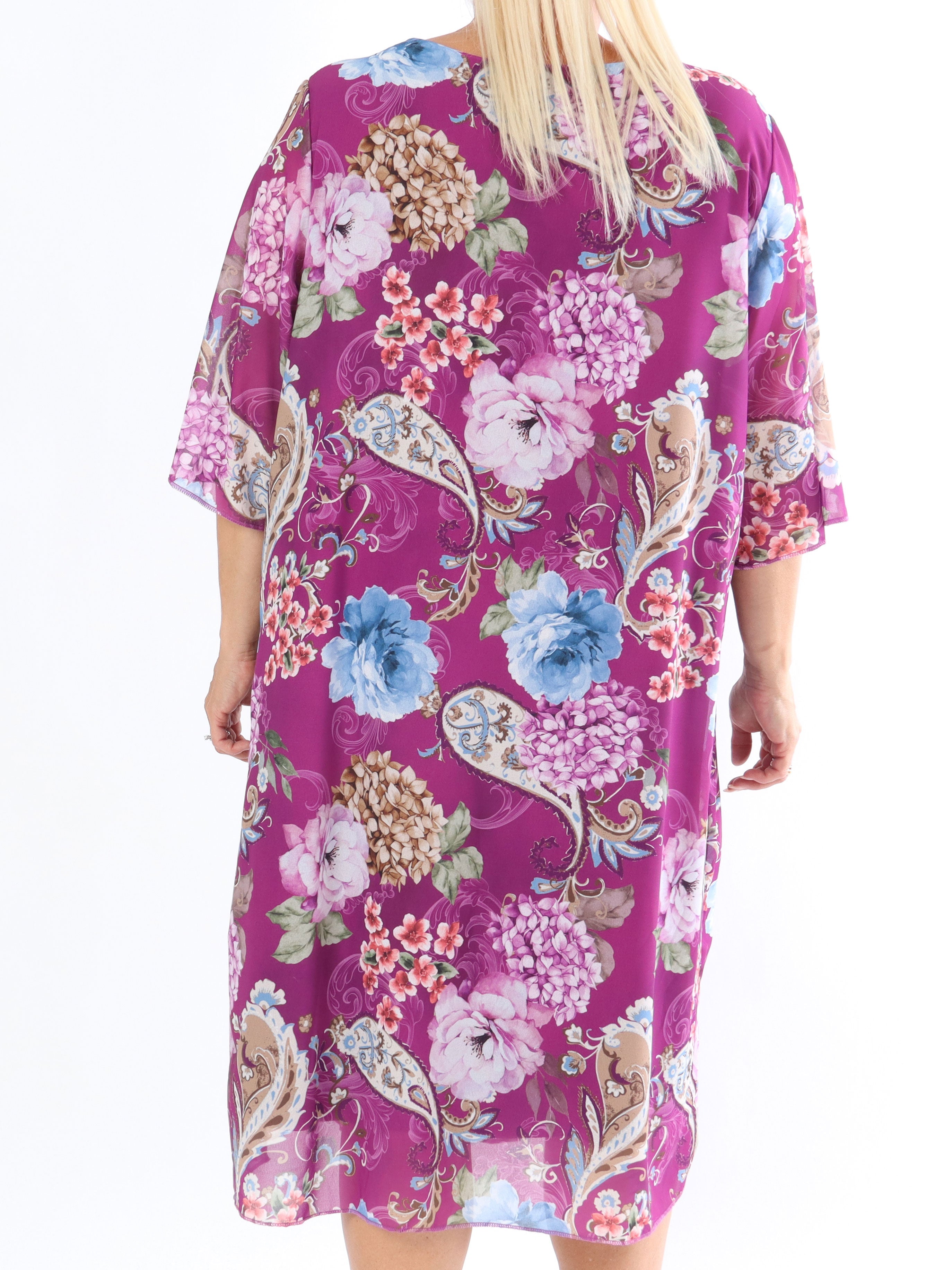 Zion Flower - Plisserad klänning med blommönster