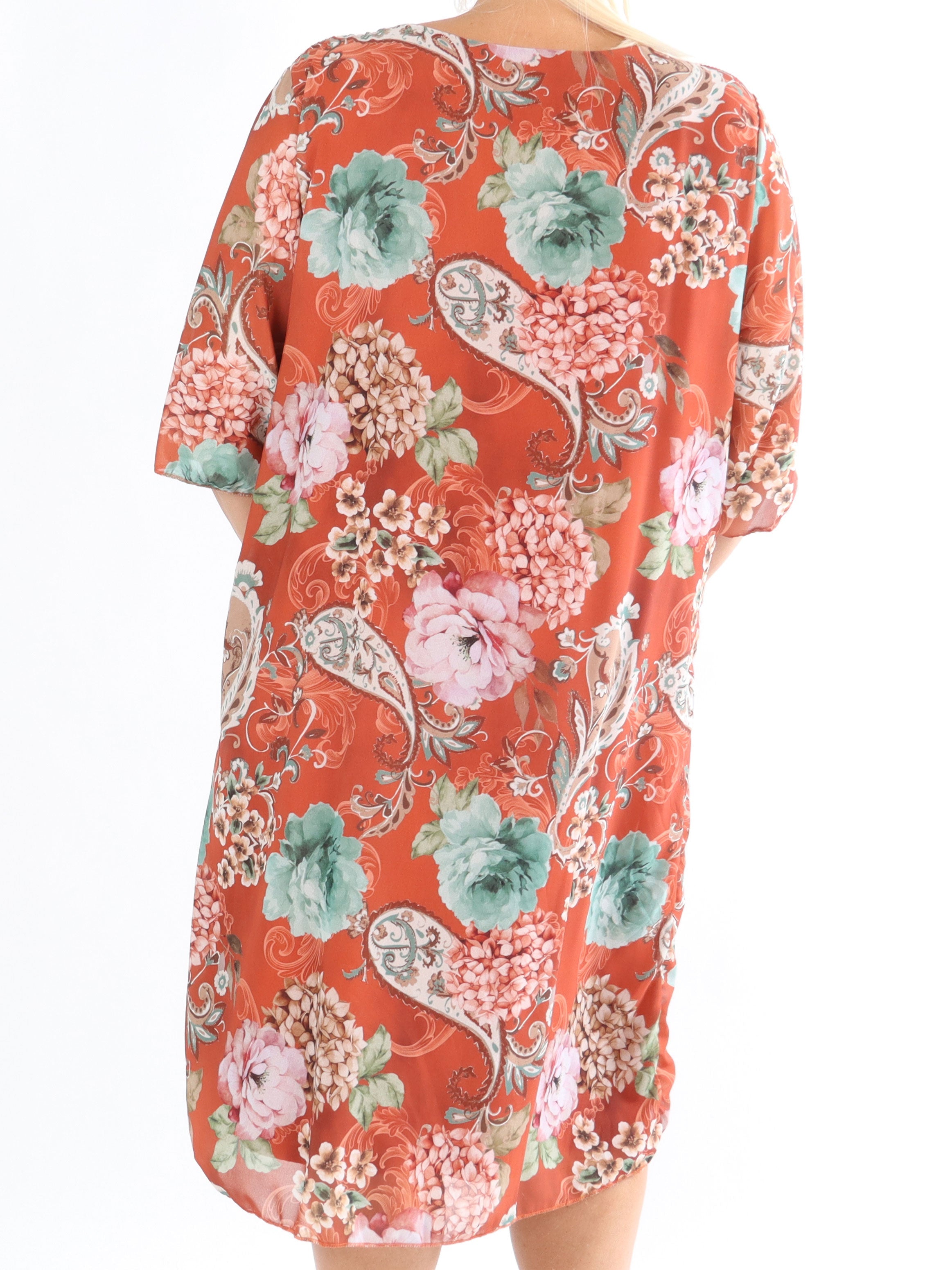 Zion Flower - Plisserad klänning med blommönster