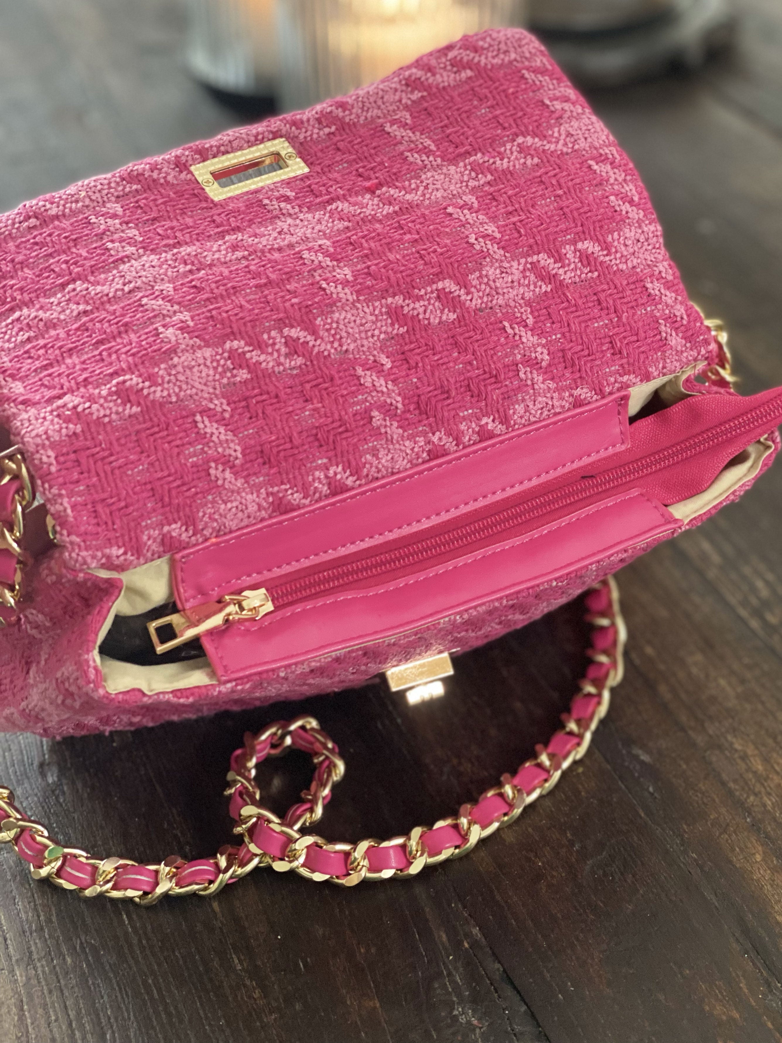 Zoe - Fet rutig väska med kedja