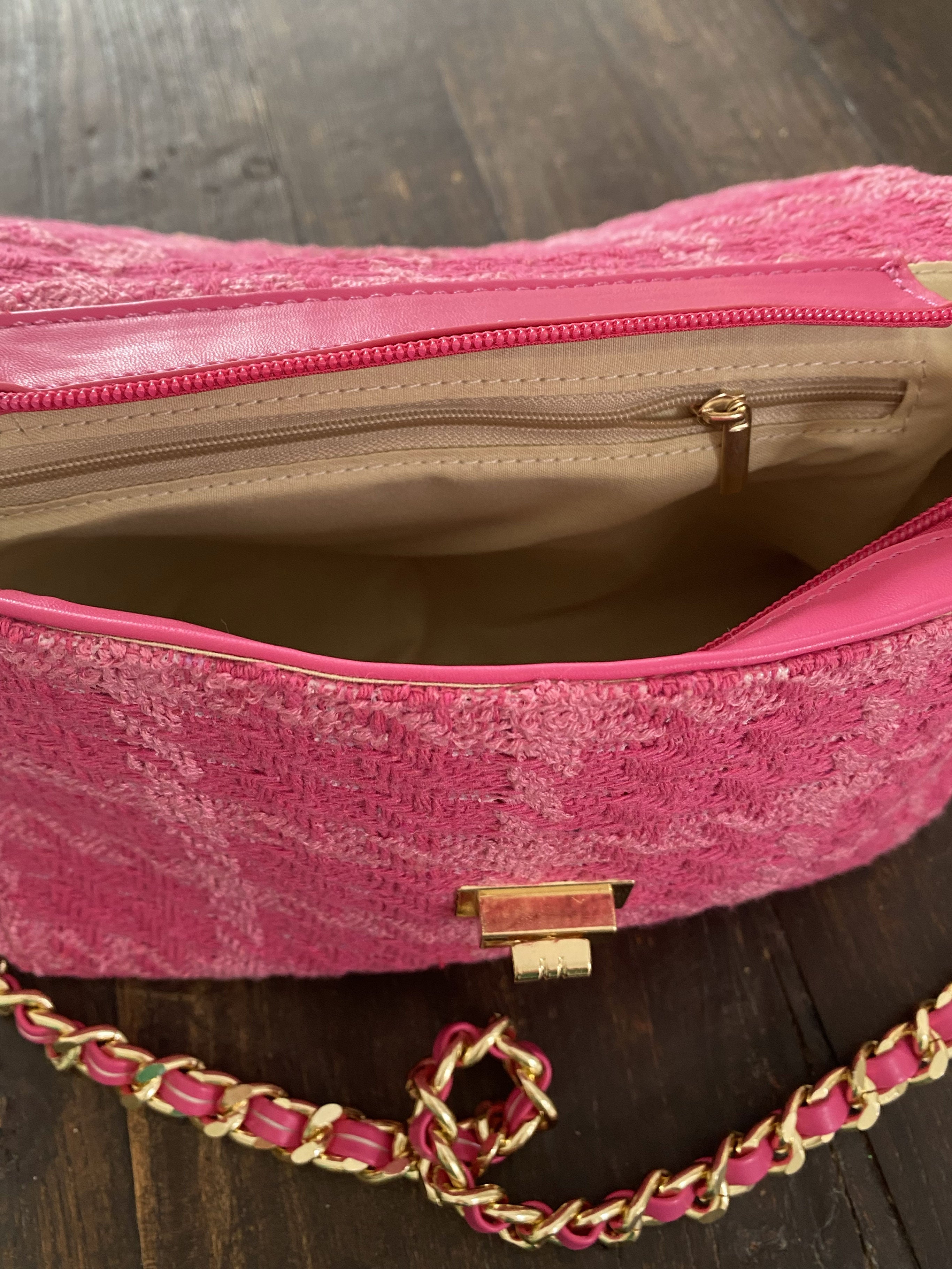 Zoe - Fet rutig väska med kedja