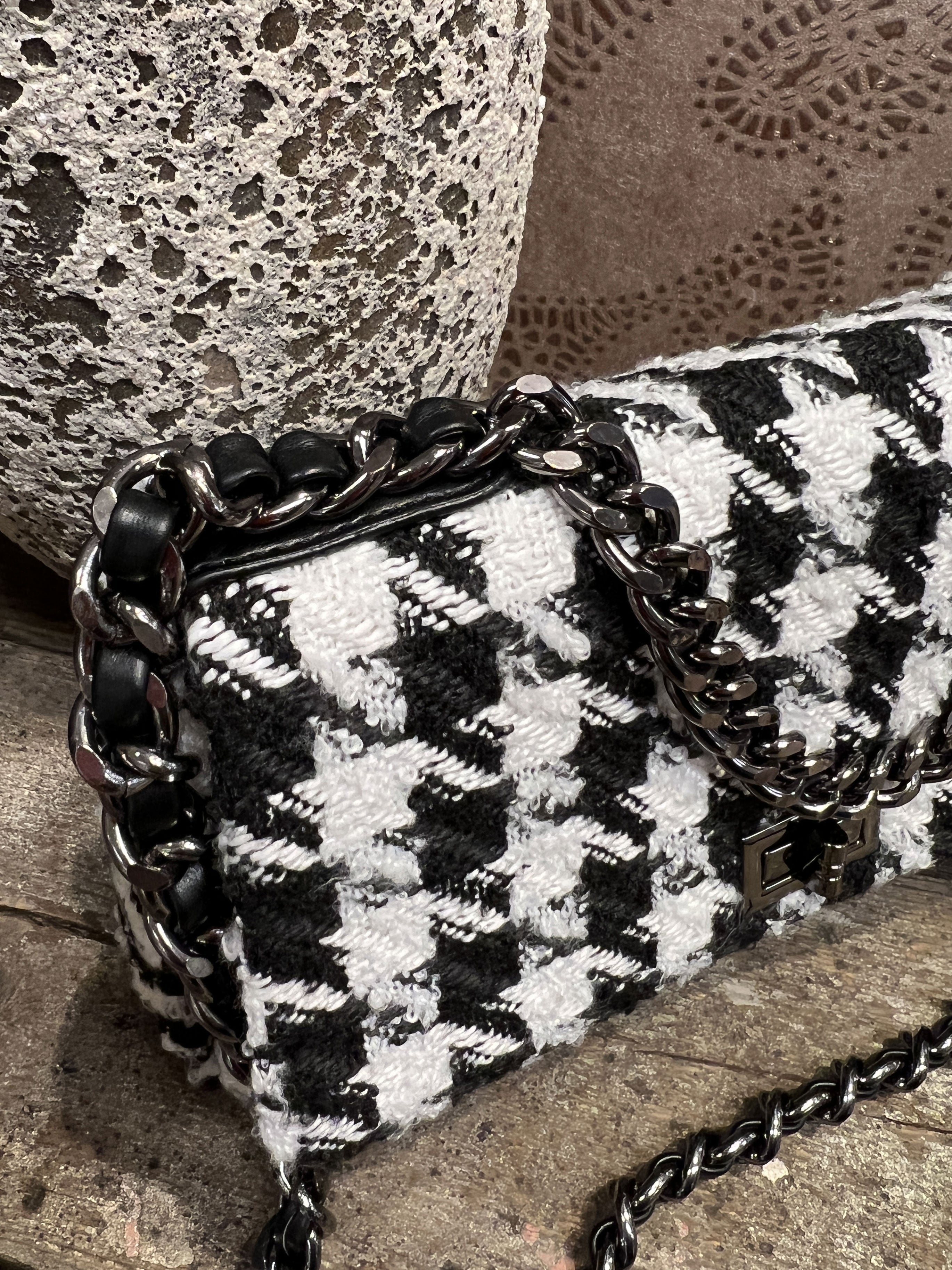 Zoe - Fet rutig väska med kedja