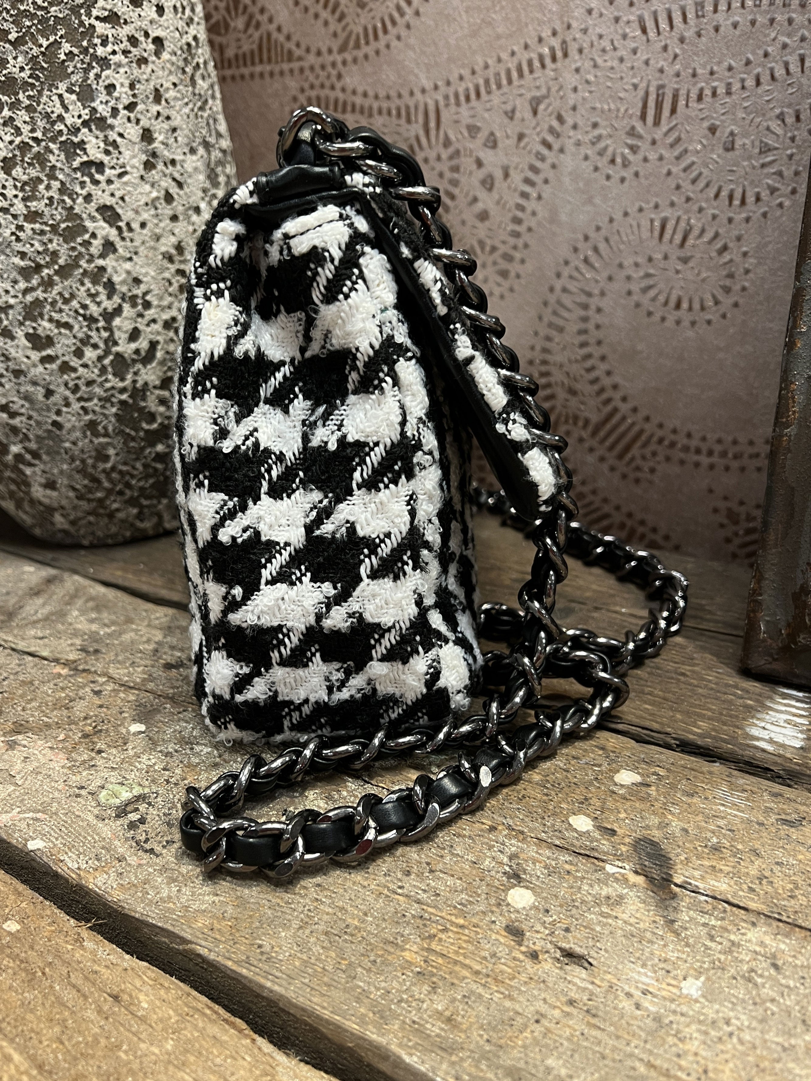 Zoe - Fet rutig väska med kedja