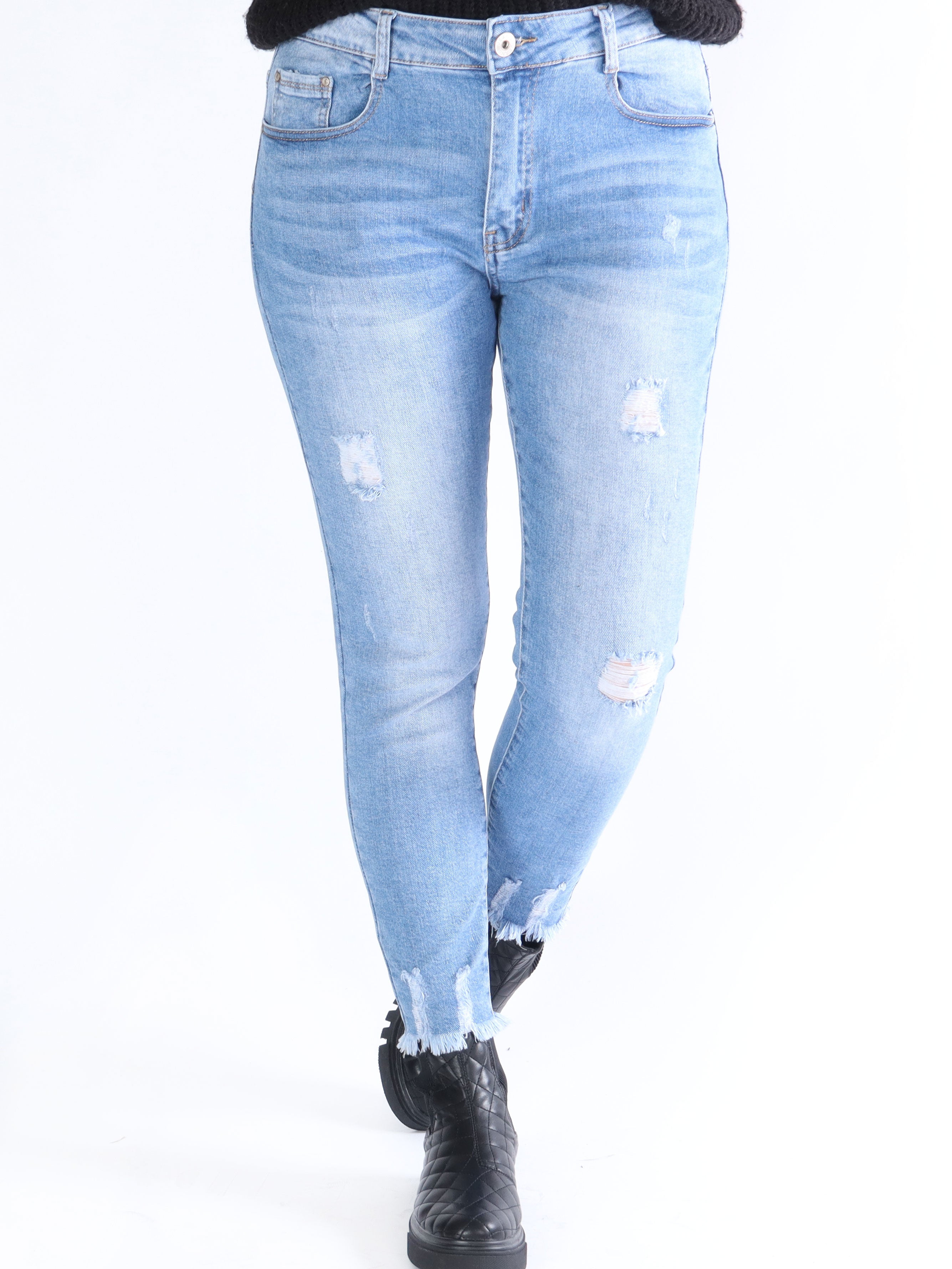 Alberta - Ljusblå jeans med stretch