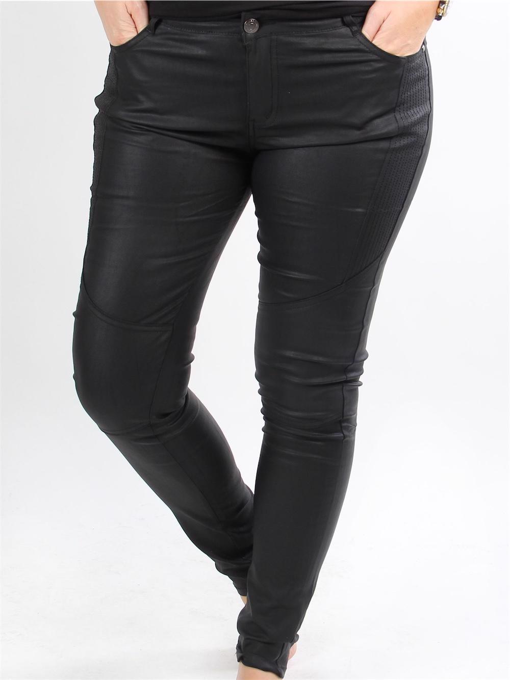 Benno - Armégröna byxor i belagt tyg