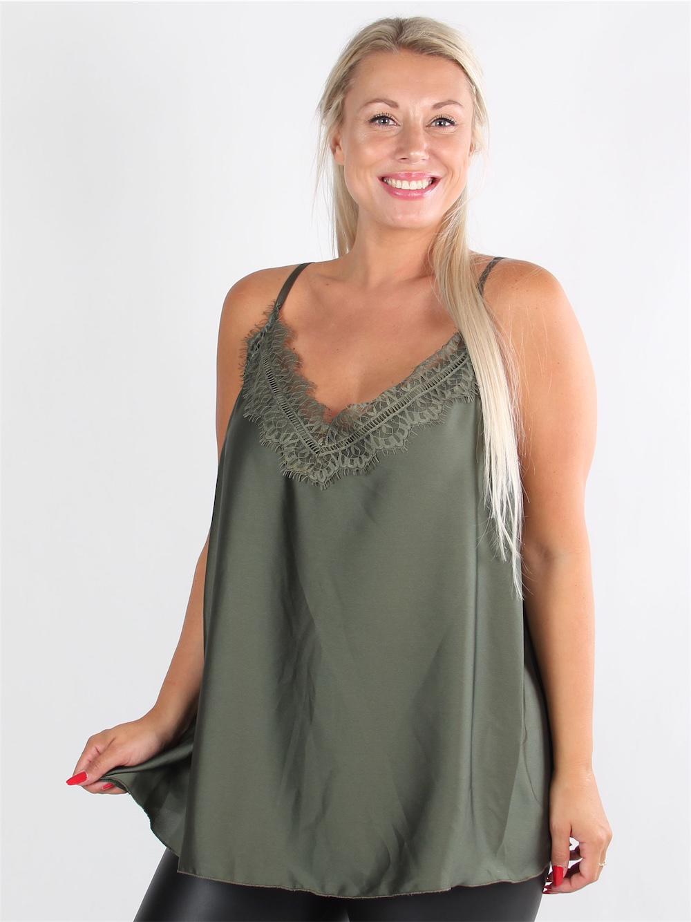 Carmita - Axelbandslös topp med spets