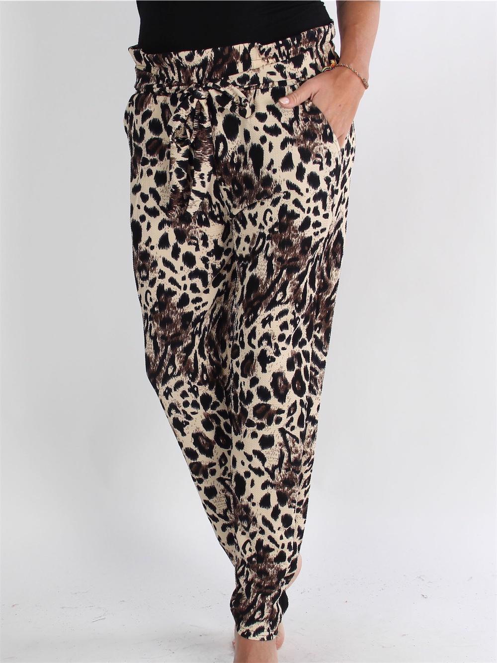 Castor - Armégröna hög midja byxor med blommönster