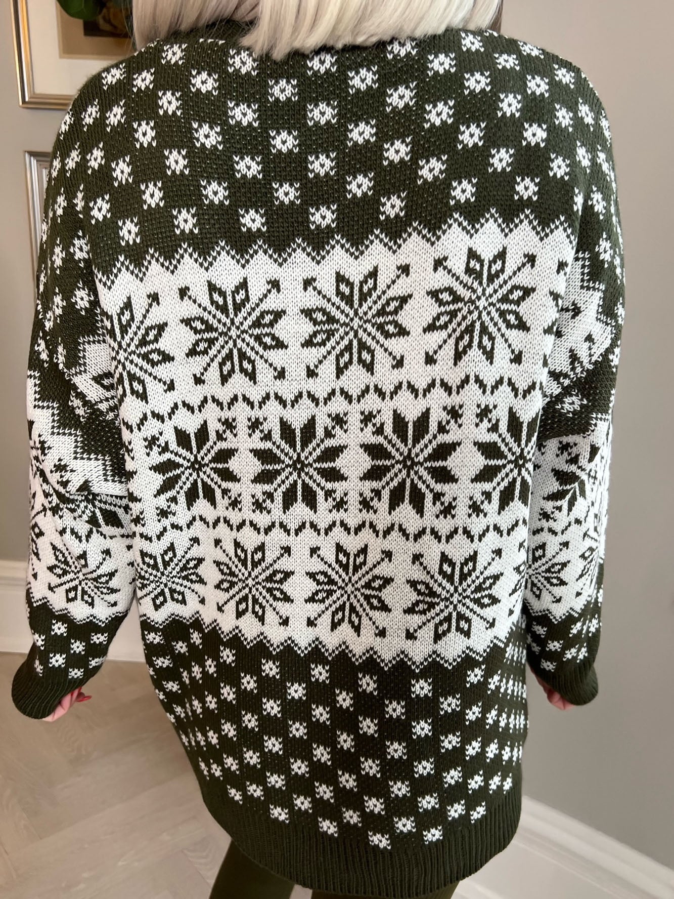 Christmas -  Plus size Jultröja med snöflingor