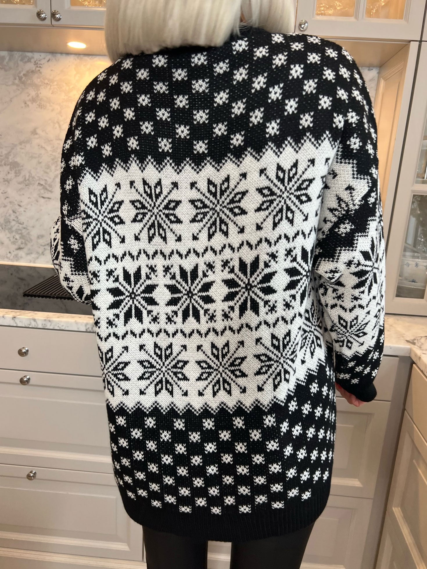 Christmas -  Plus size Jultröja med snöflingor