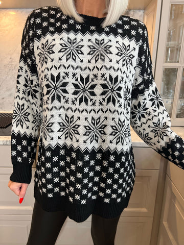 Christmas - Jultröja med snöflingor