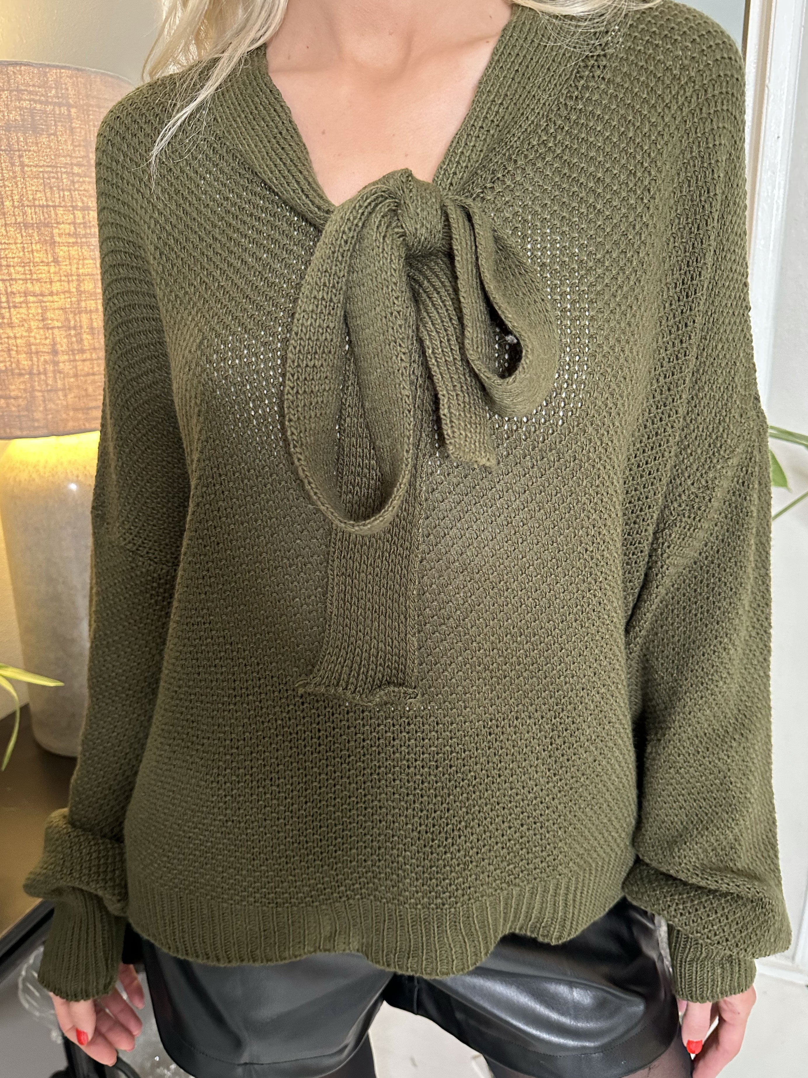 Cutie - Sött stickad tröja med rosett